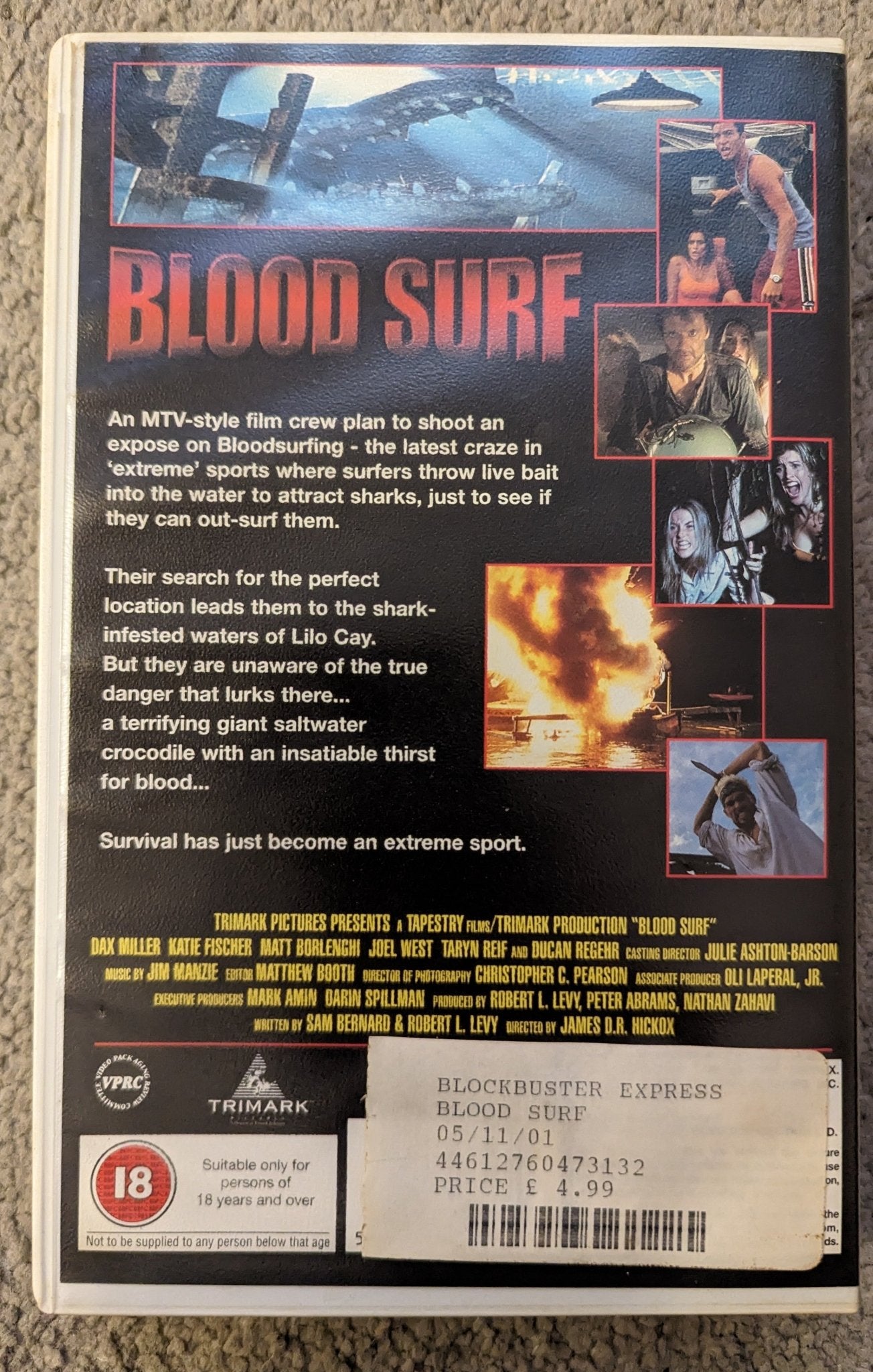 Blood Surf (2000) VHS Ex Rental - Flippin Retro Video Shop