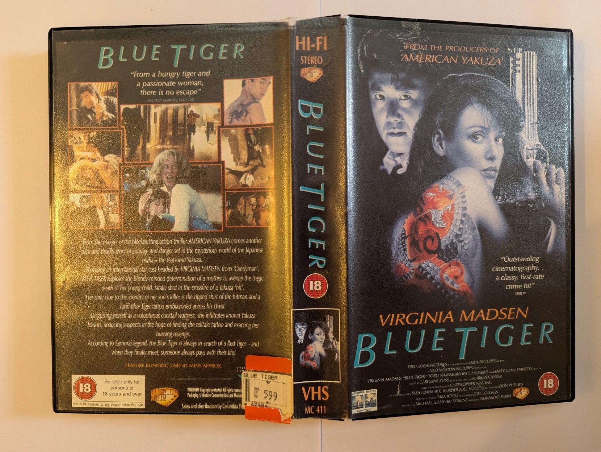 Blue Tiger (1994) VHS Video Ex Rental - Flippin Retro Video Shop