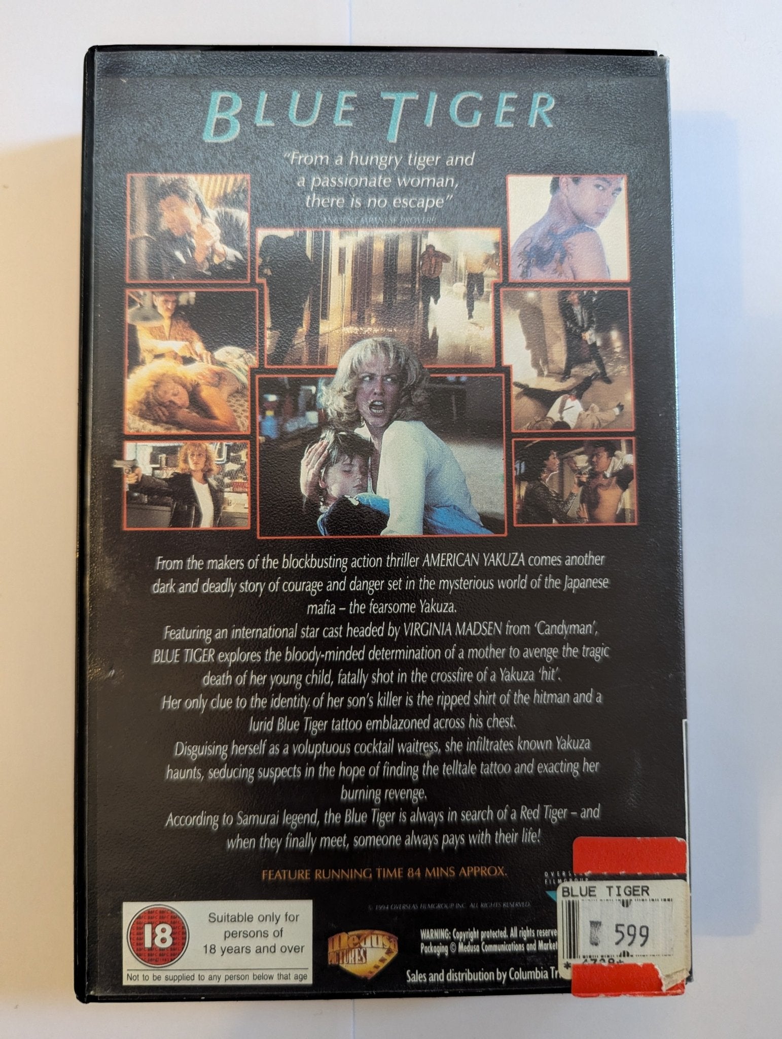 Blue Tiger (1994) VHS Video Ex Rental - Flippin Retro Video Shop