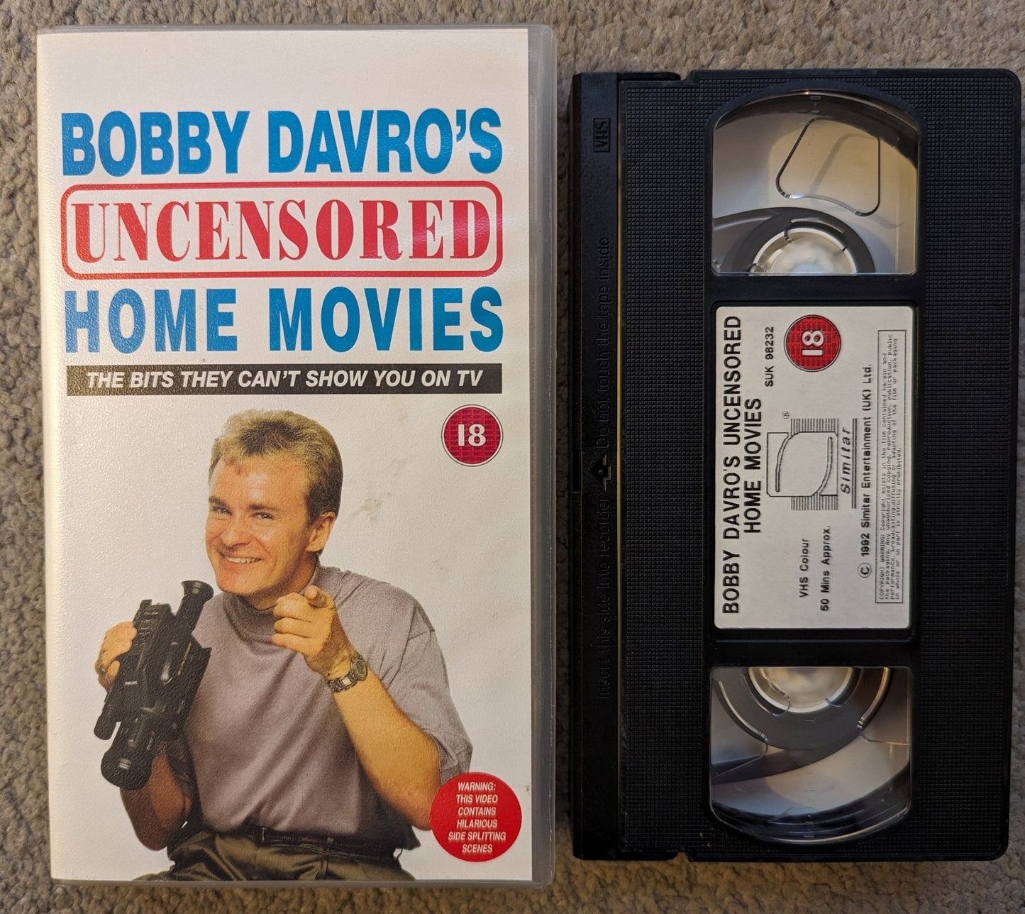 Bobby Davro's Uncensored Home Movies (1992) VHS Video - Flippin Retro Video Shop