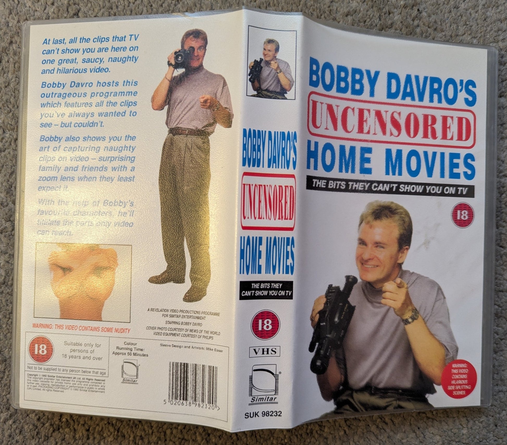 Bobby Davro's Uncensored Home Movies (1992) VHS Video - Flippin Retro Video Shop