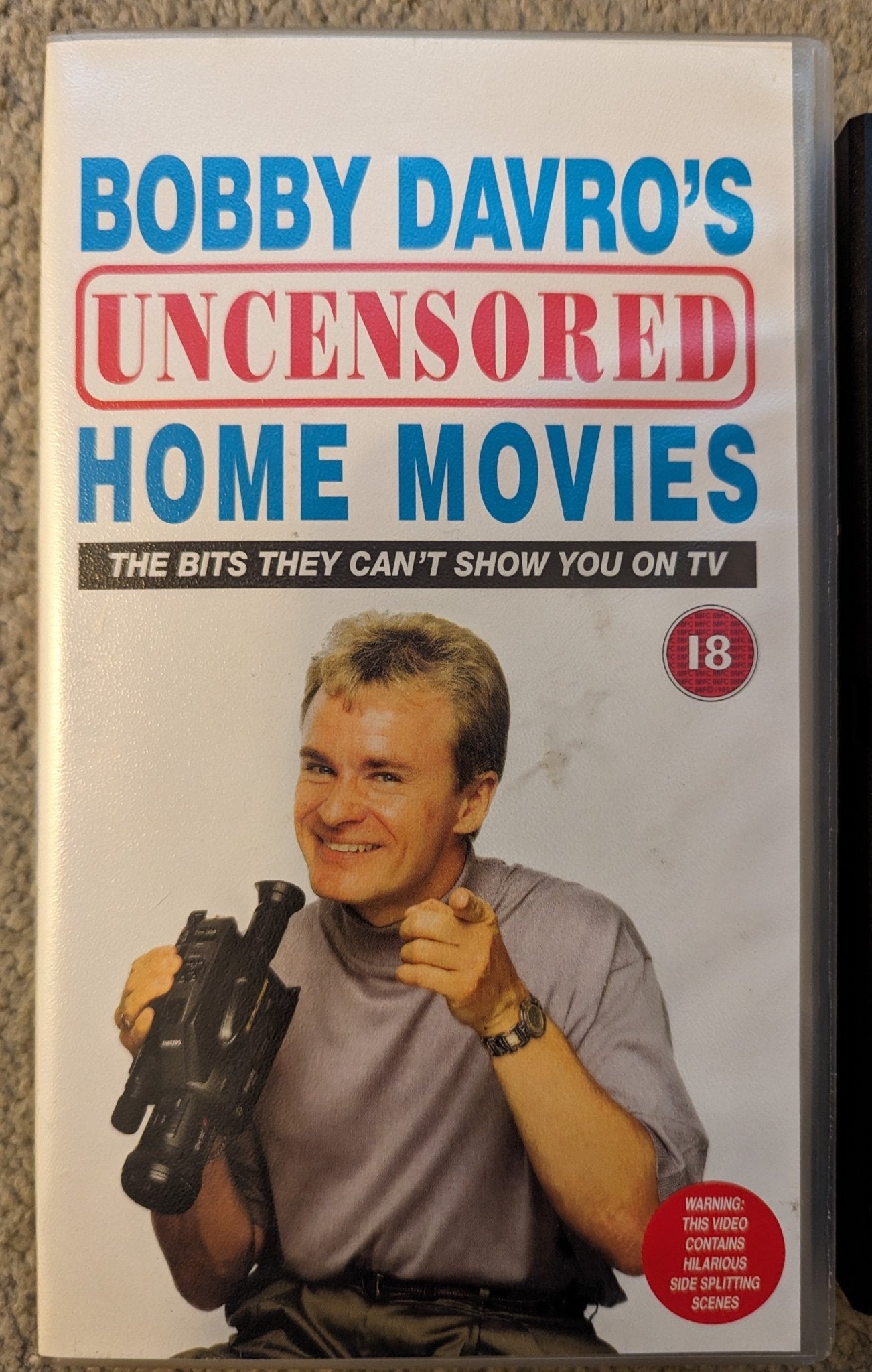 Bobby Davro's Uncensored Home Movies (1992) VHS Video - Flippin Retro Video Shop