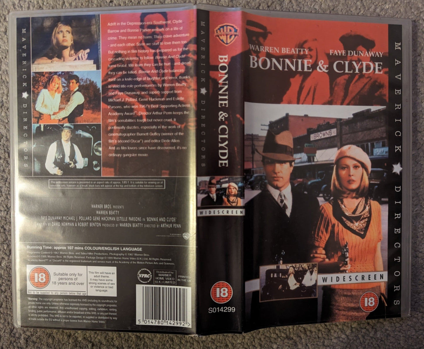 Bonnie & Clyde (1967) VHS Video Wide - screen - Flippin Retro Video Shop