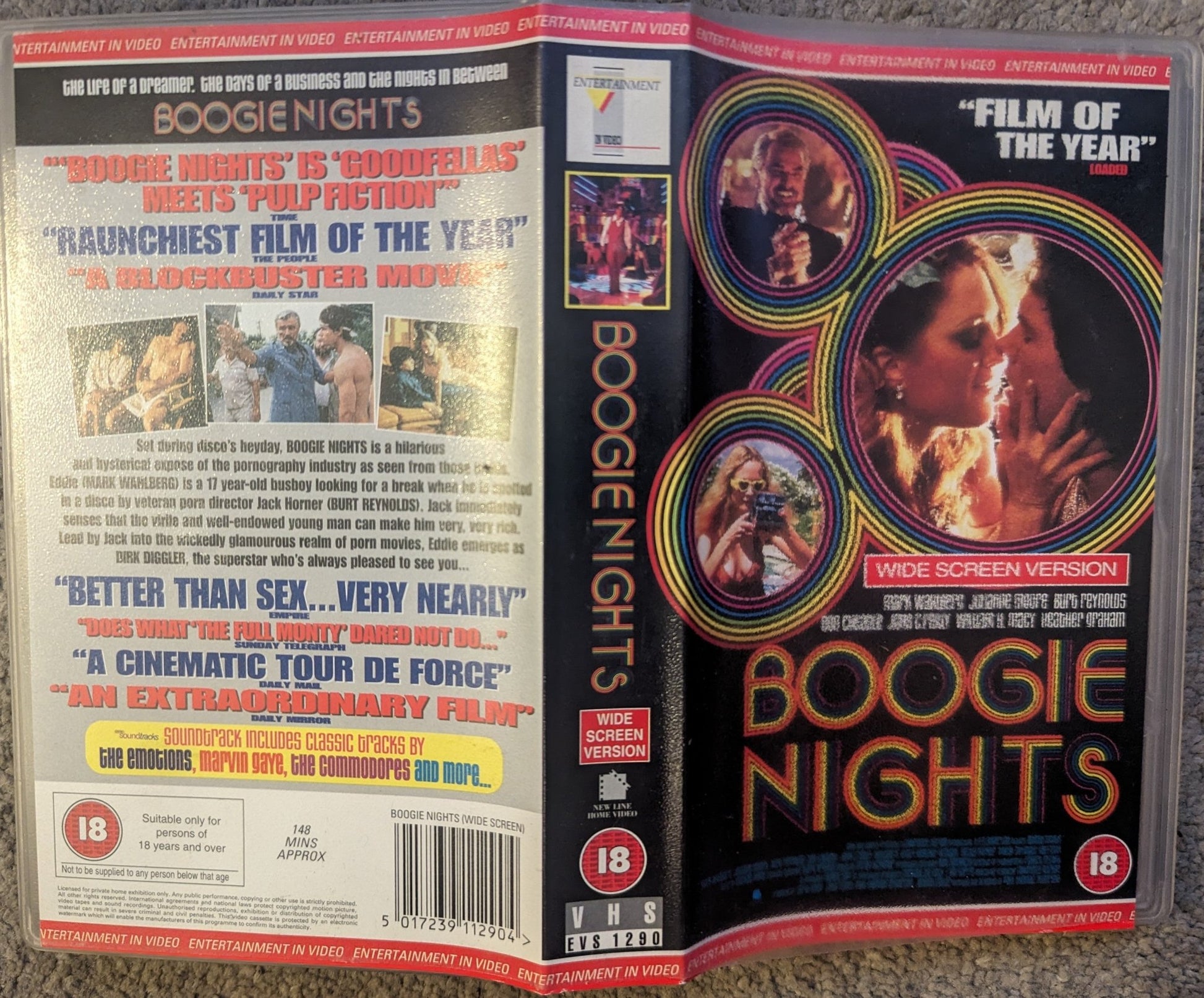 Boogie Nights (1997) VHS Video Wide - screen - Flippin Retro Video Shop