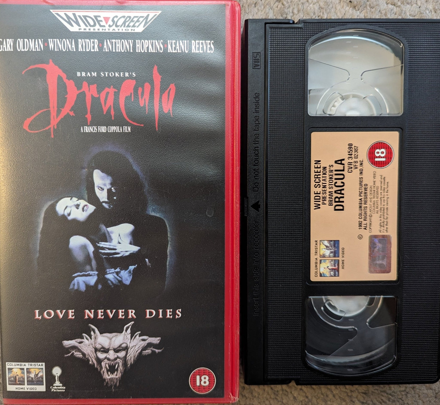 Bram Stokes Dracula (1992) VHS Video Wide - screen - Flippin Retro Video Shop