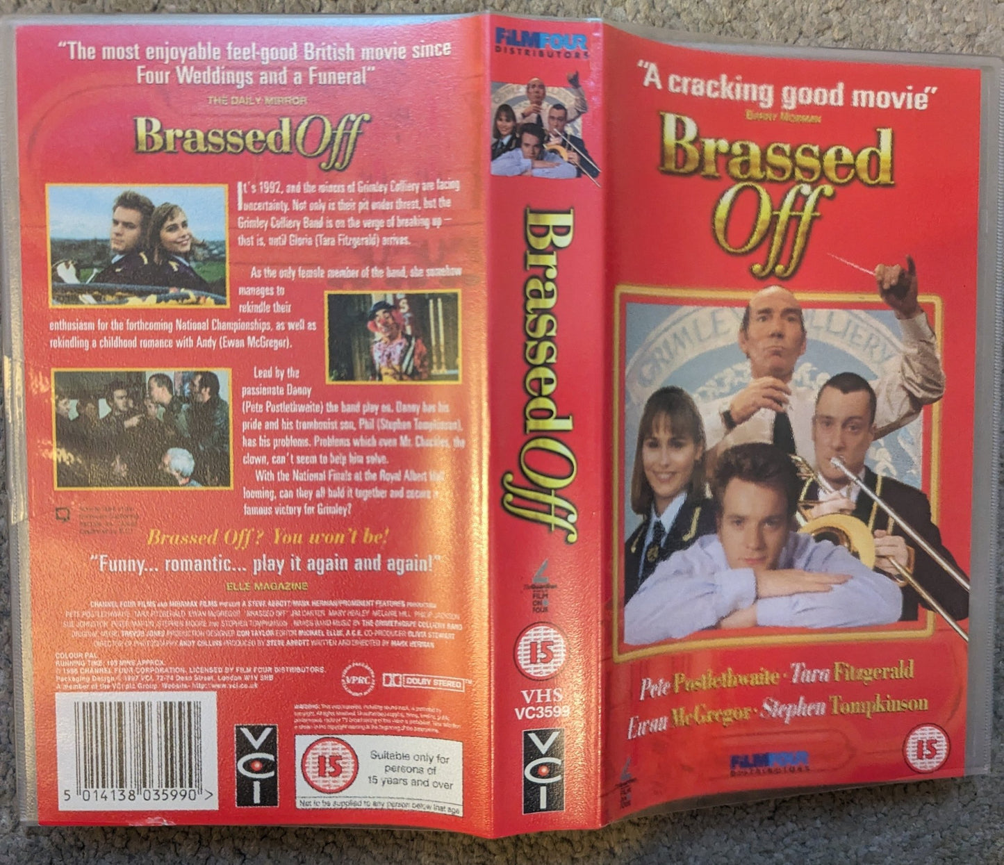 Brassed Off (1996) VHS Video - Flippin Retro Video Shop