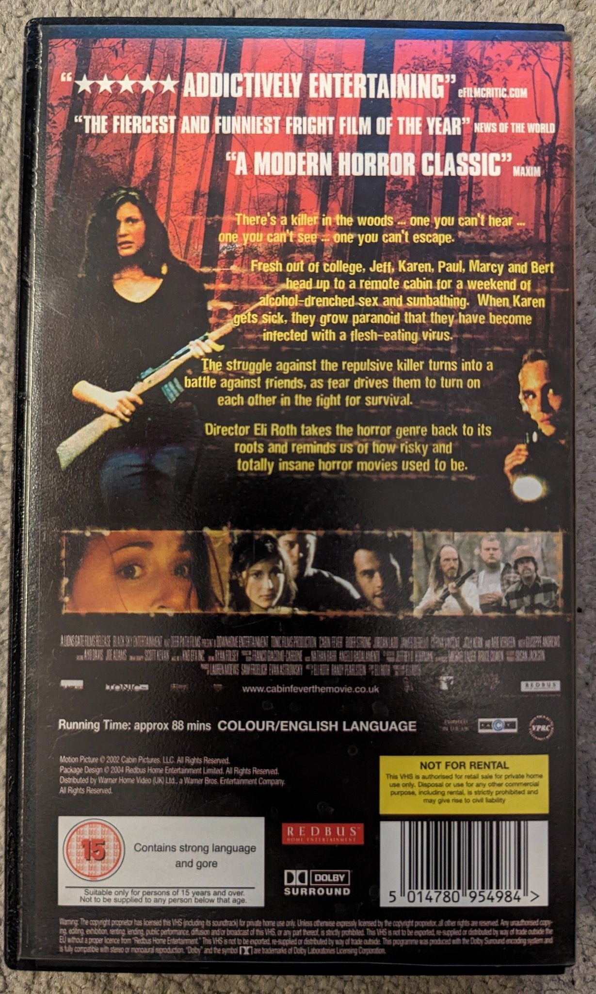 Cabin Fever (2002) VHS Video - Flippin Retro Video Shop