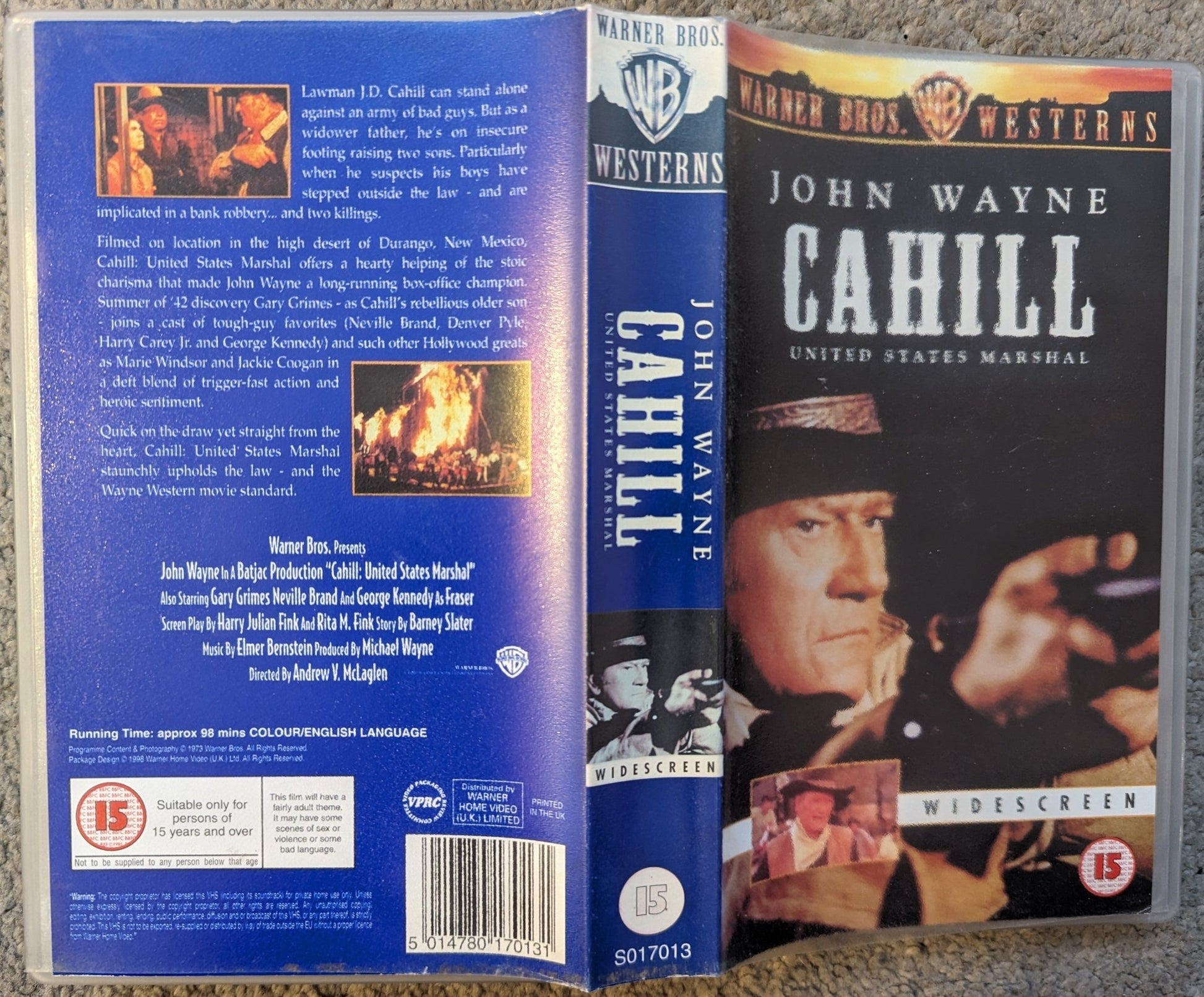 Cahill United States Marshal (1973) VHS Video - Flippin Retro Video Shop