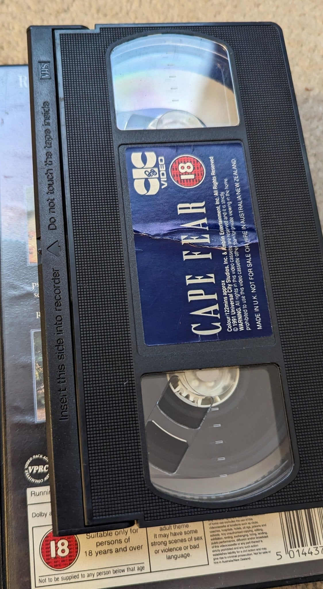 Cape Fear (1991) VHS Video Ex Rental - Flippin Retro Video Shop