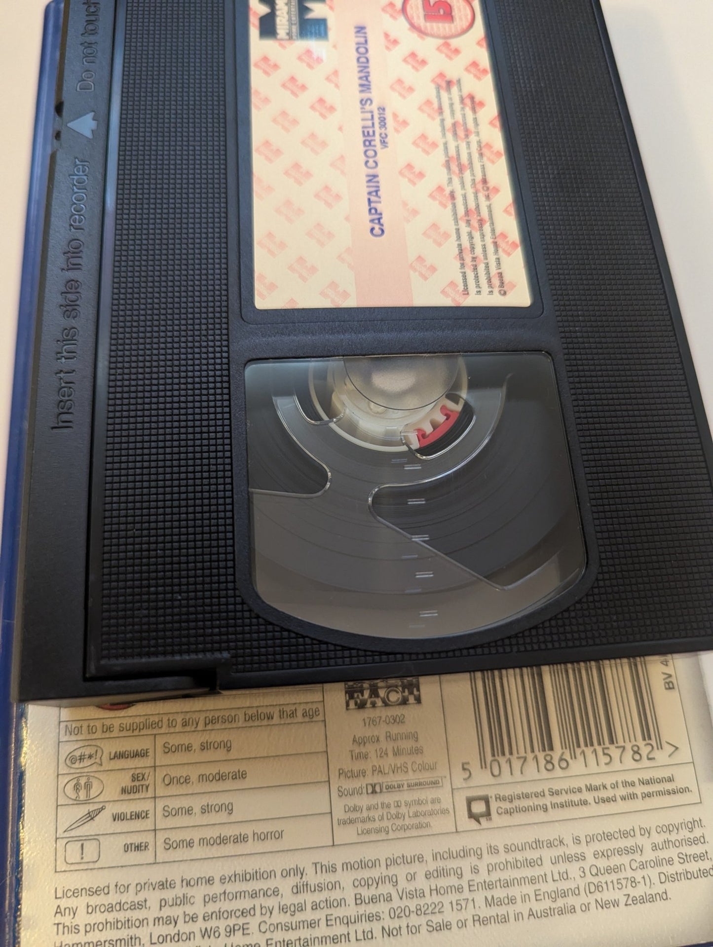 Captain Corelli's Mandolin (2001) VHS Video - Flippin Retro