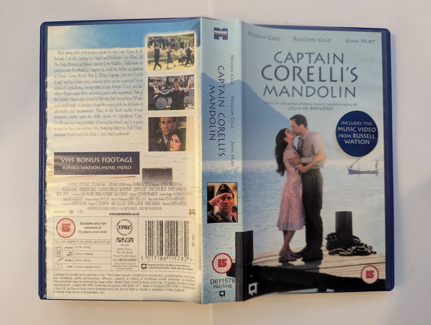 Captain Corelli's Mandolin (2001) VHS Video - Flippin Retro