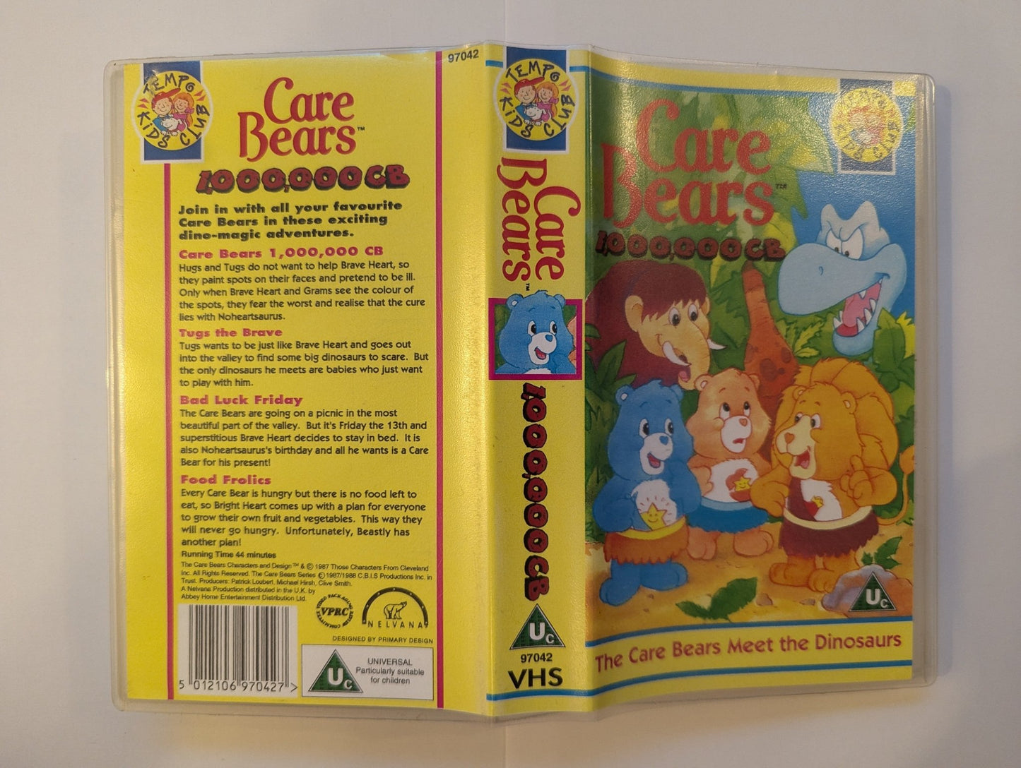 Care Bears Meet The Dinosaurs 1,000,000CB VHS Video - Flippin Retro Video Shop