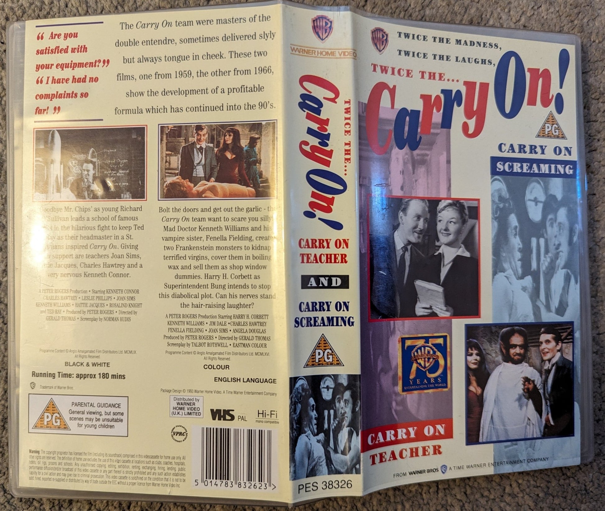 Carry On! Teacher & Screaming VHS Video - Flippin Retro Video Shop