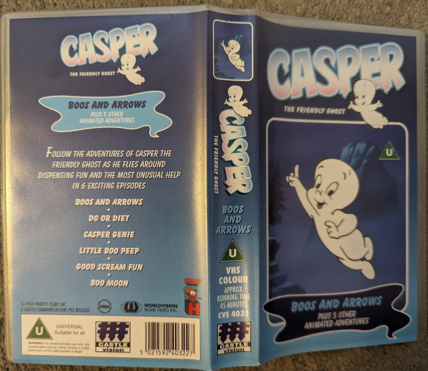 Casper The Friendly Ghost Boos And Arrows VHS Video - Flippin Retro Video Shop