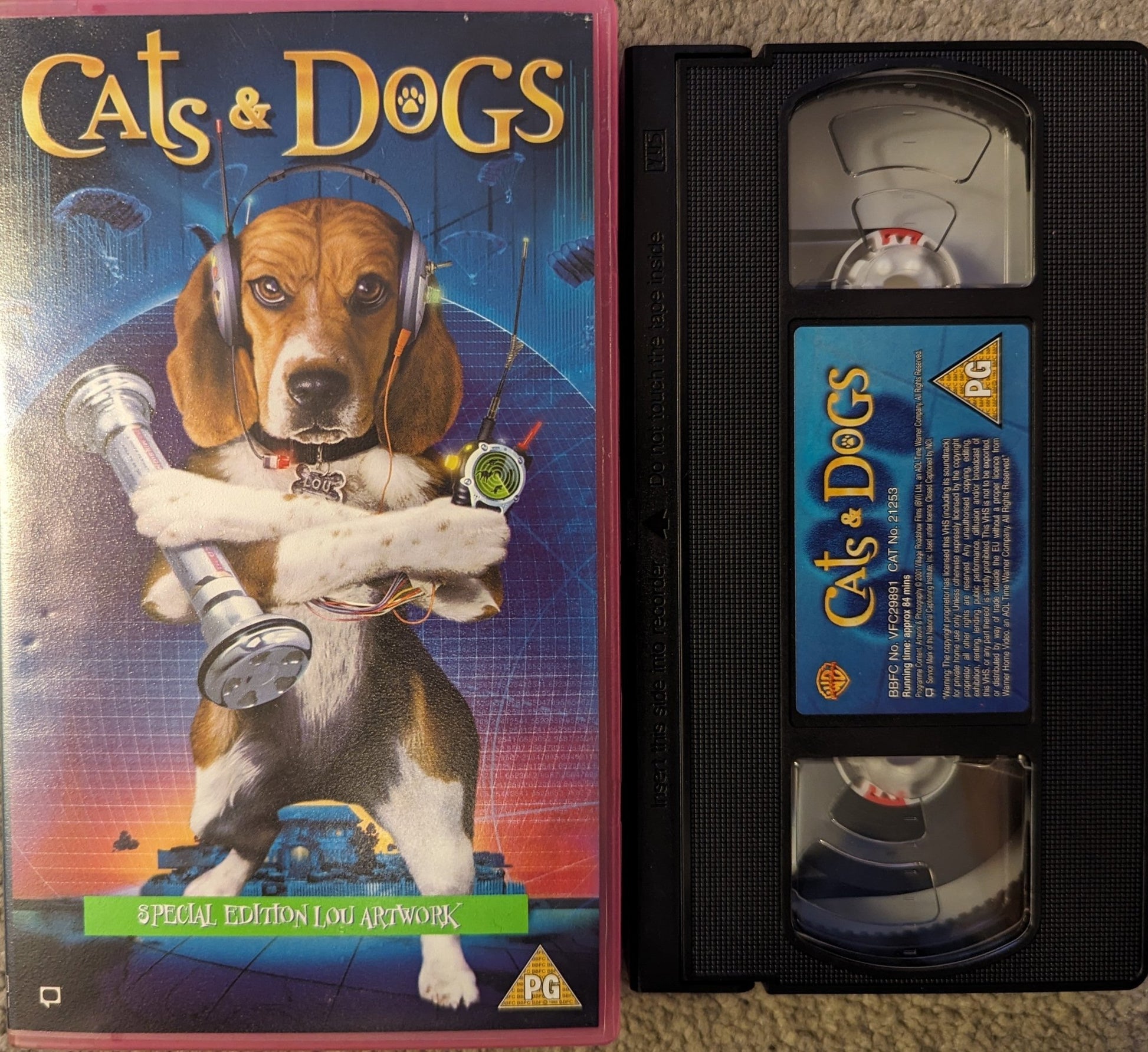 Cats & Dogs (2001) VHS Video Pink Case - Flippin Retro Video Shop