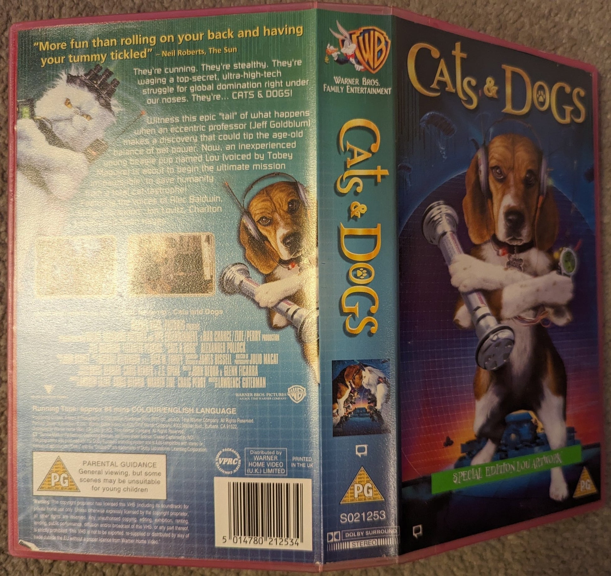 Cats & Dogs (2001) VHS Video Pink Case - Flippin Retro Video Shop