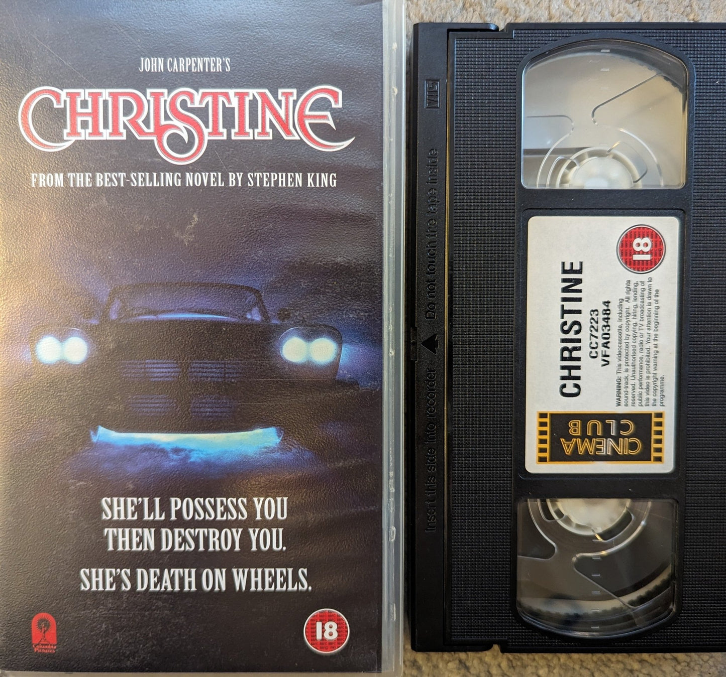 Christine (1983) VHS Video Cinema Club - Flippin Retro Video Shop