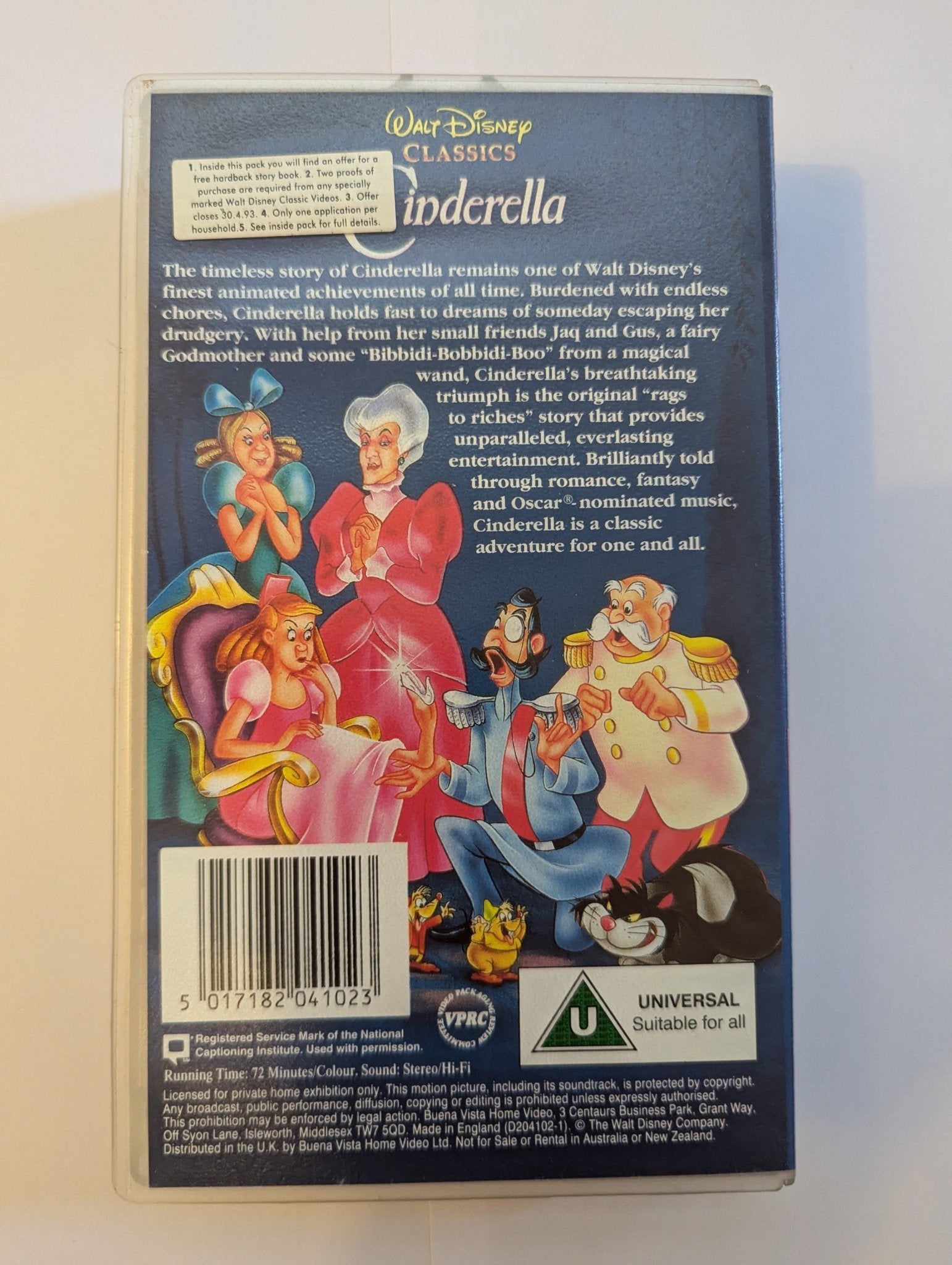 Cinderella (1950) VHS Video - Flippin Retro Video Shop