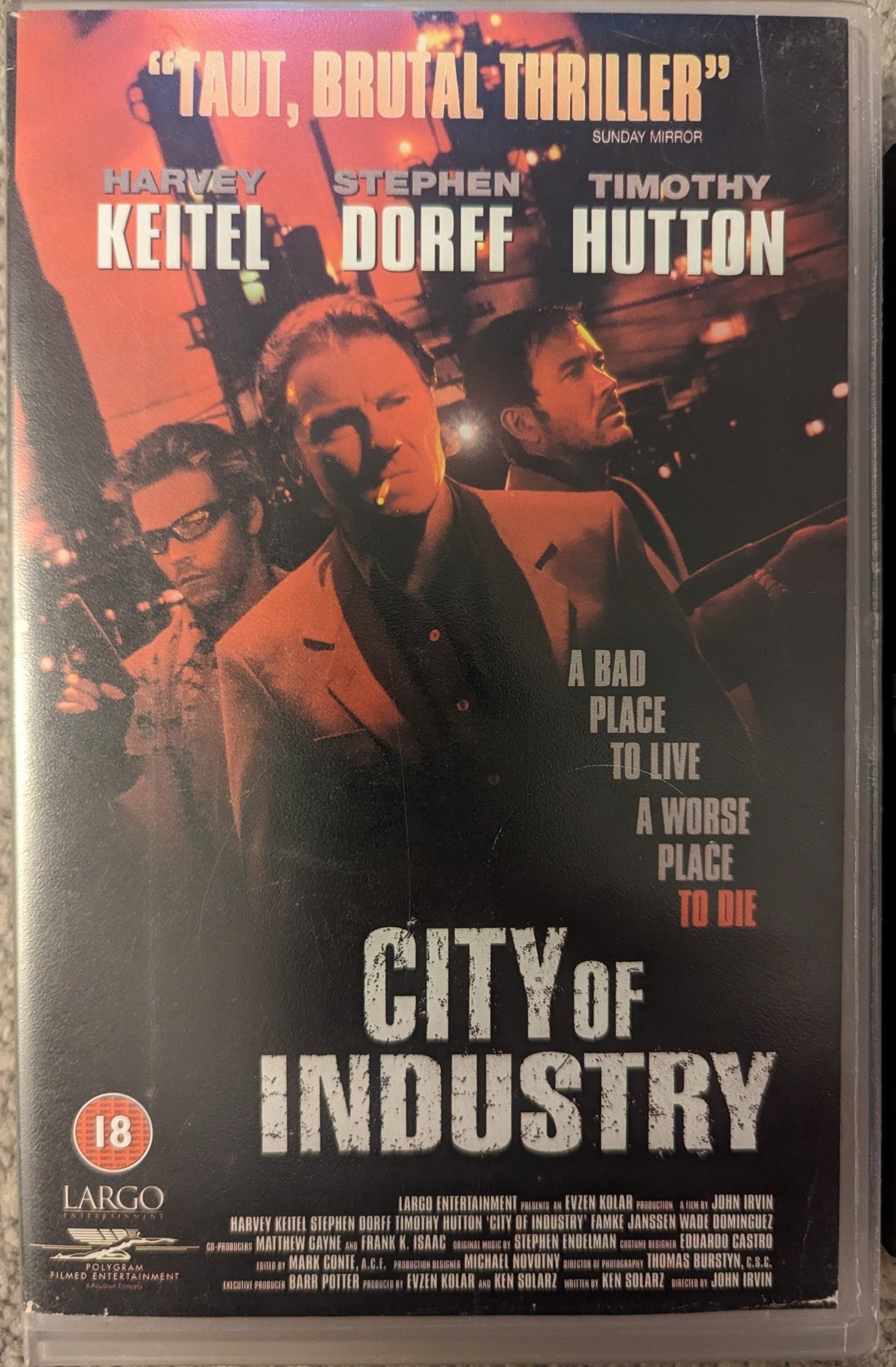 City Of Industry (1997) VHS Video Ex Rental - Flippin Retro Video Shop