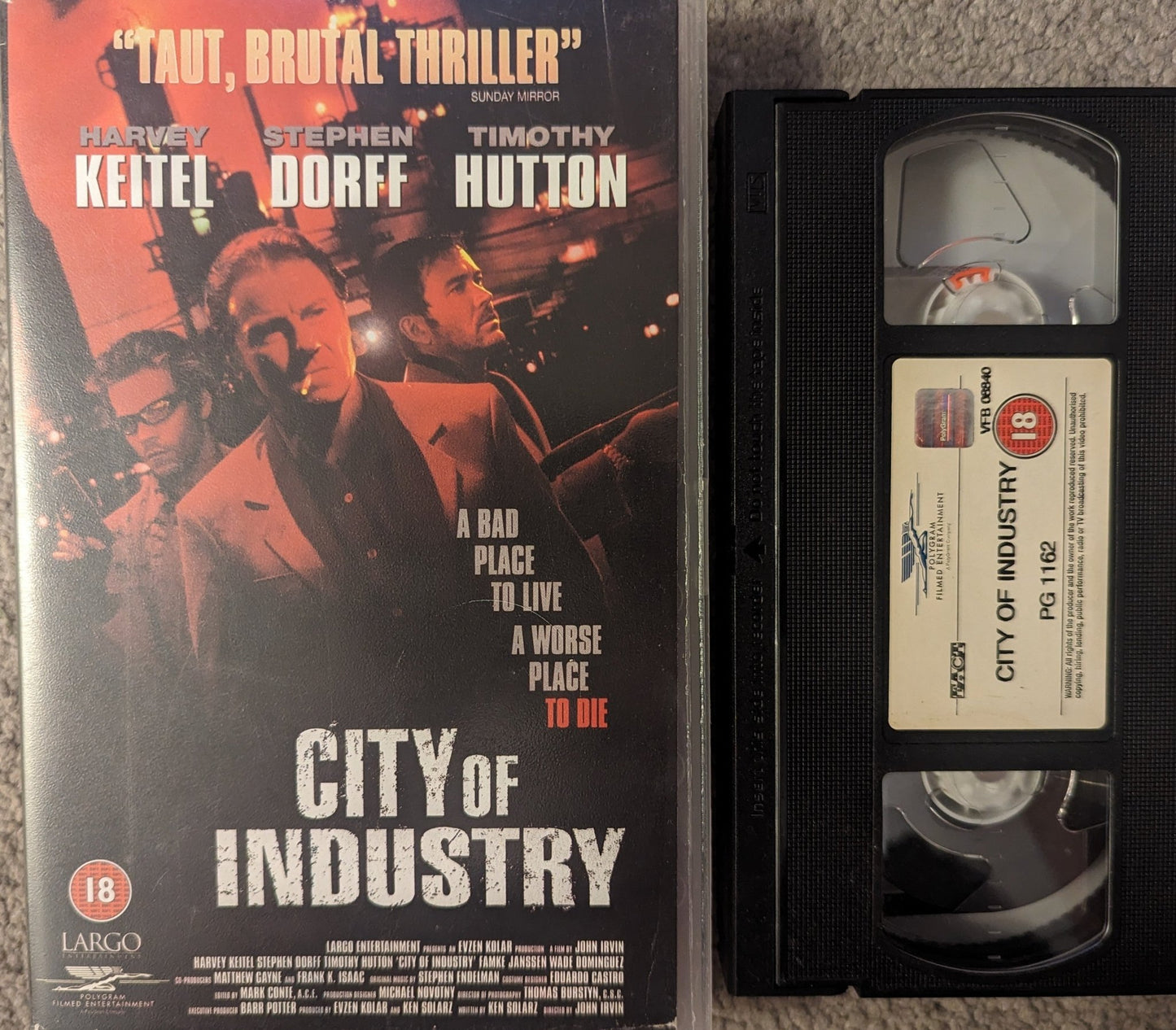 City Of Industry (1997) VHS Video Ex Rental - Flippin Retro Video Shop