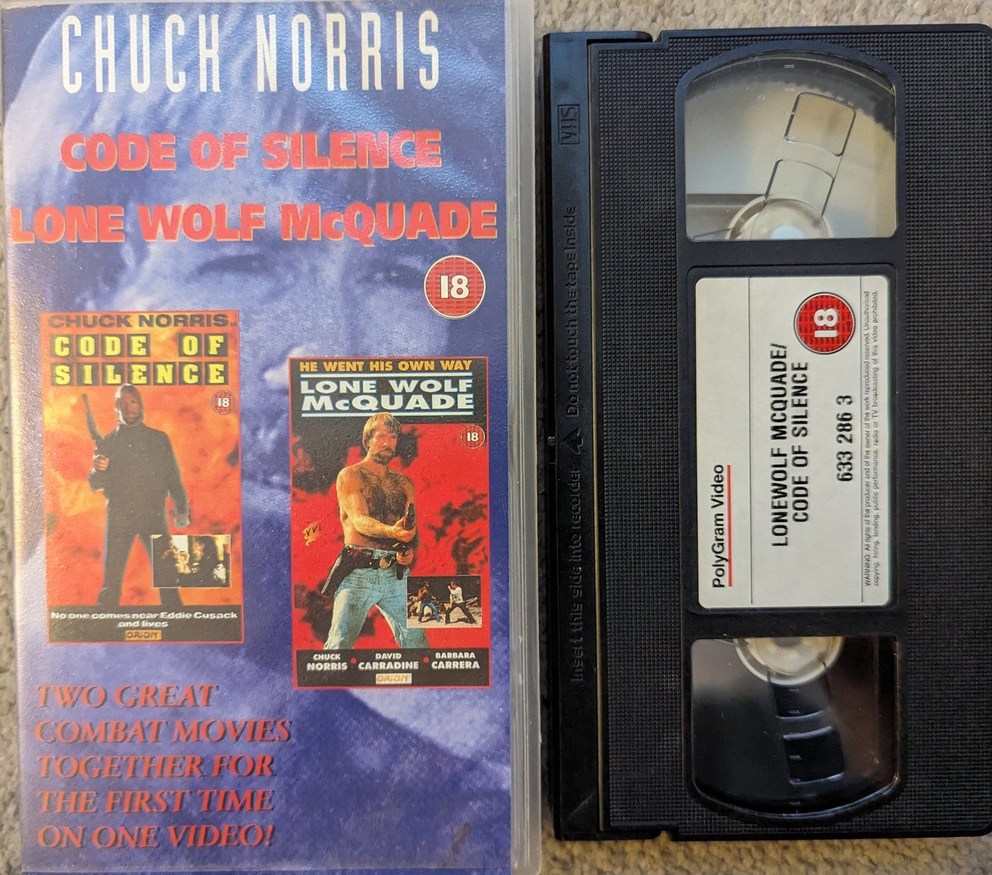 Code Of Silence & Lone Wolf Mcquade VHS Video - Flippin Retro Video Shop