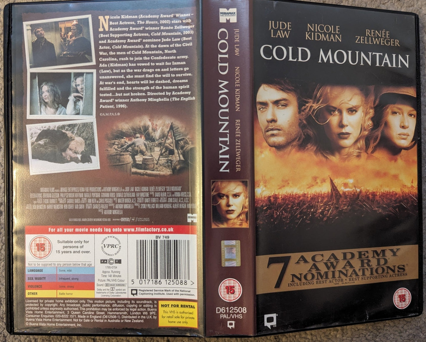 Cold Mountain (2003) VHS Video - Flippin Retro Video Shop