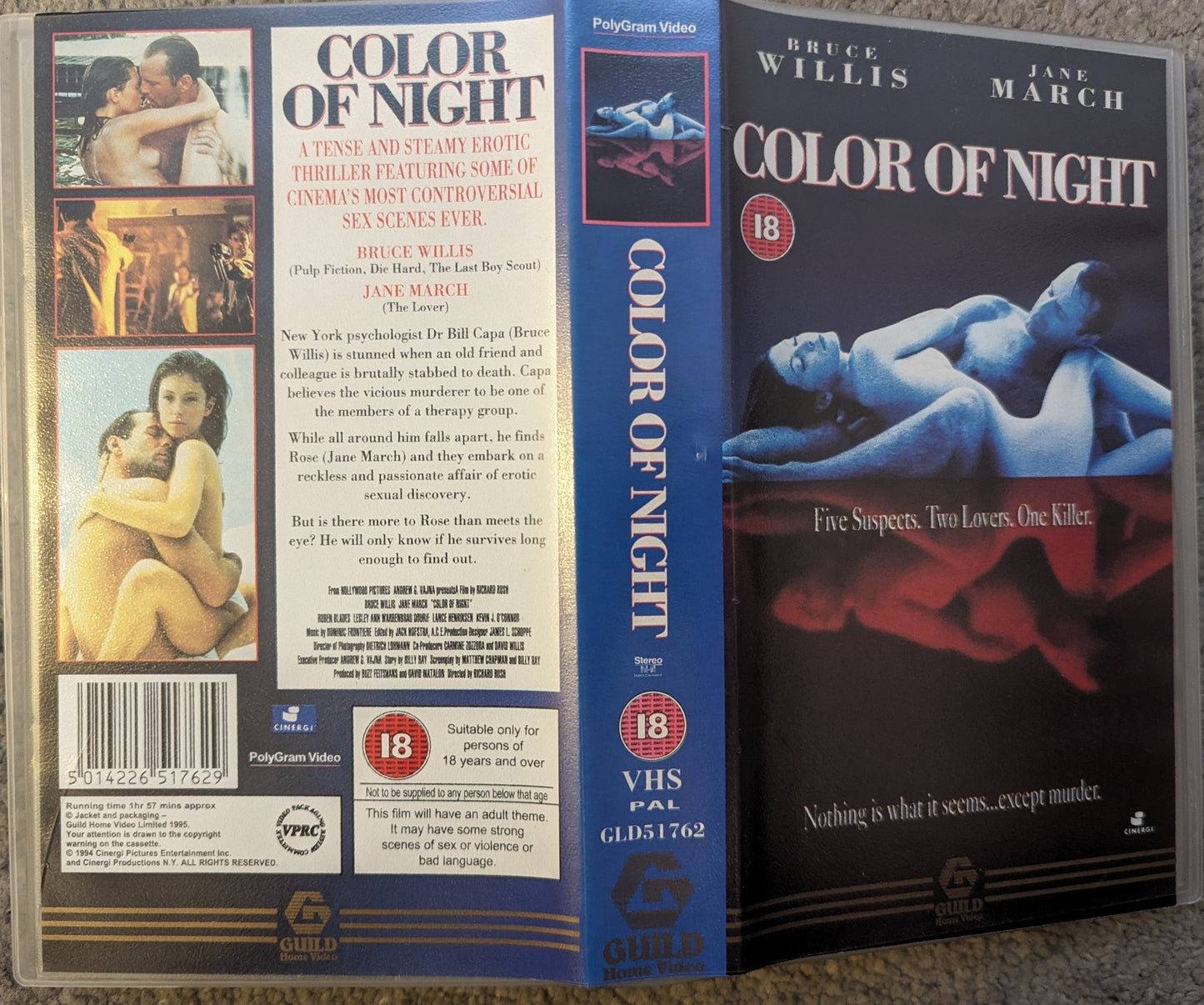 Color Of Night (1994) VHS Video - Flippin Retro Video Shop