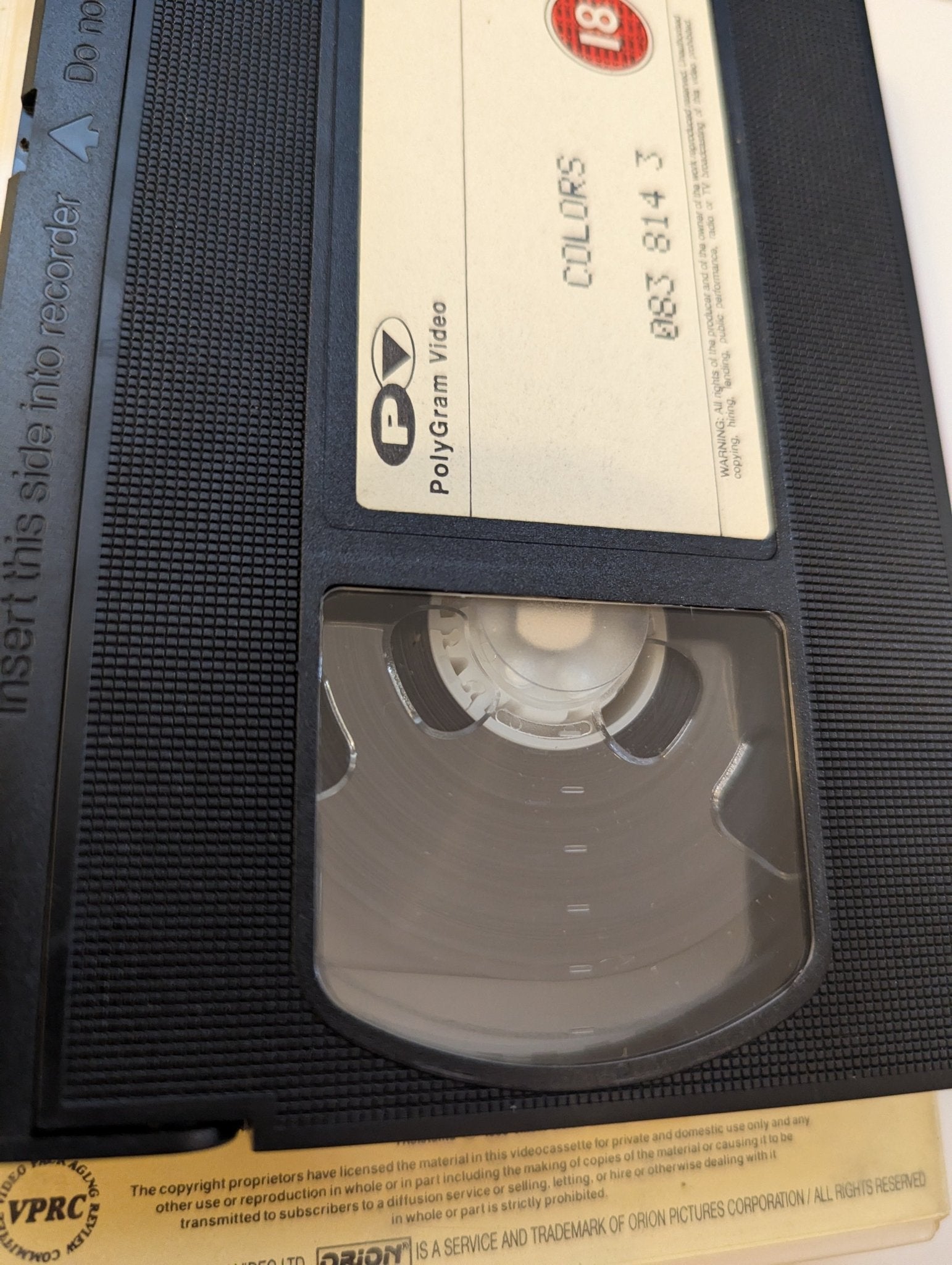 Colors (1988) VHS Video - Flippin Retro Video Shop