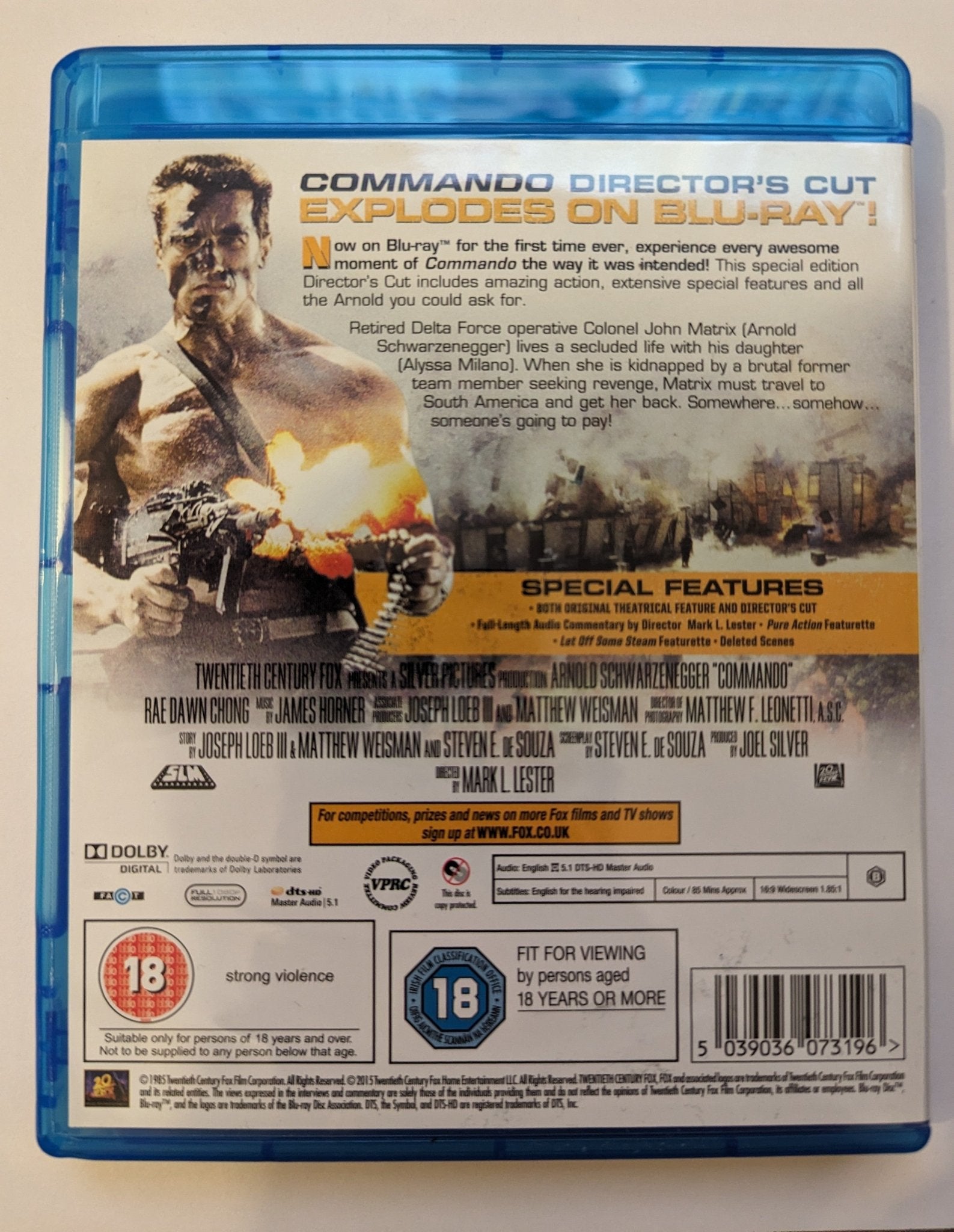 Commando Directors Cut (1985) Blu Ray - Flippin Retro Video Shop