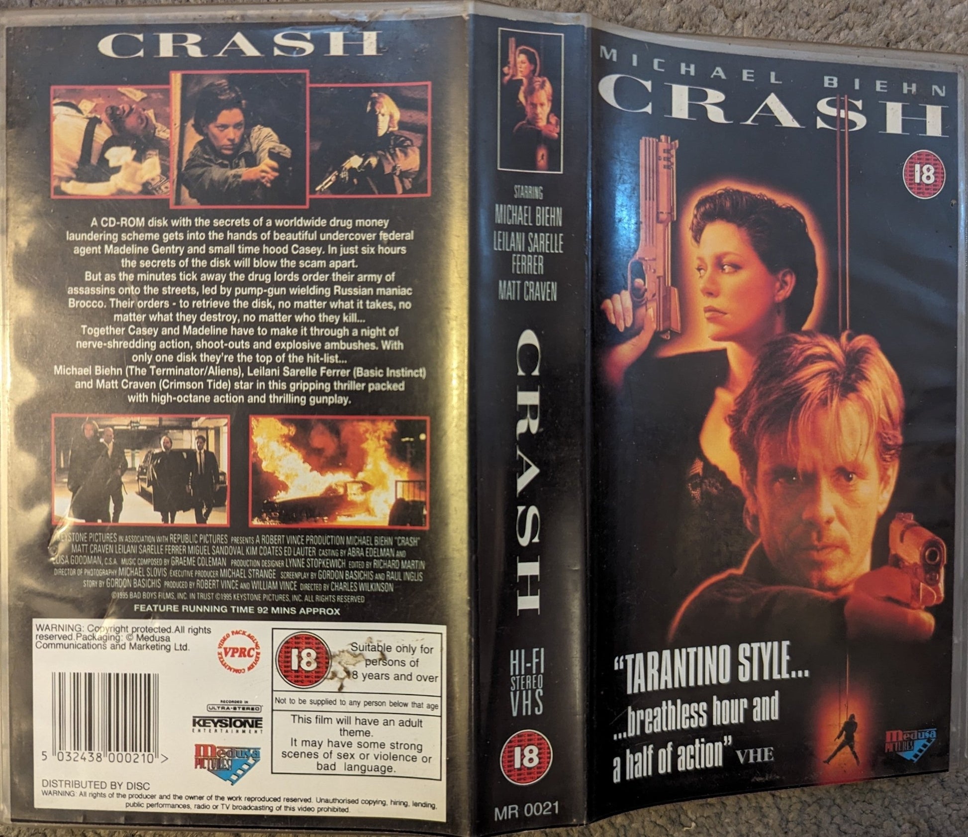 Crash (1995) VHS Video - Flippin Retro Video Shop