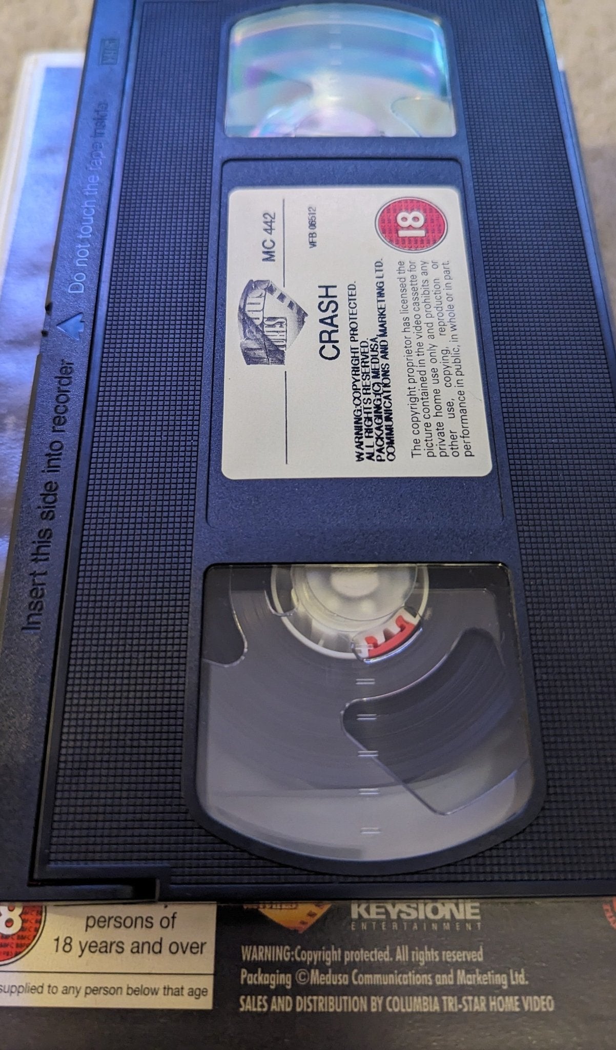 Crash (1995) VHS Video Ex Rental - Flippin Retro Video Shop