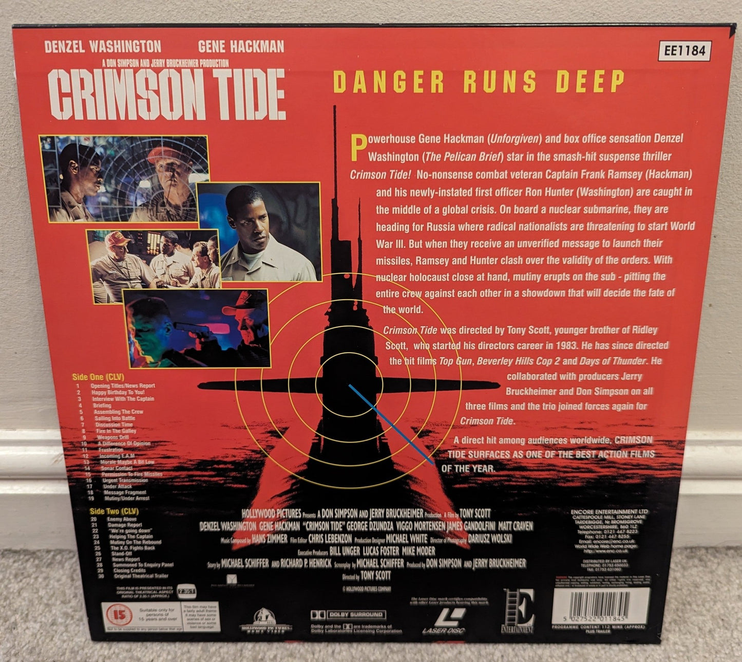 Crimson Tide (1995) Laserdisc PAL - Flippin Retro Video Shop