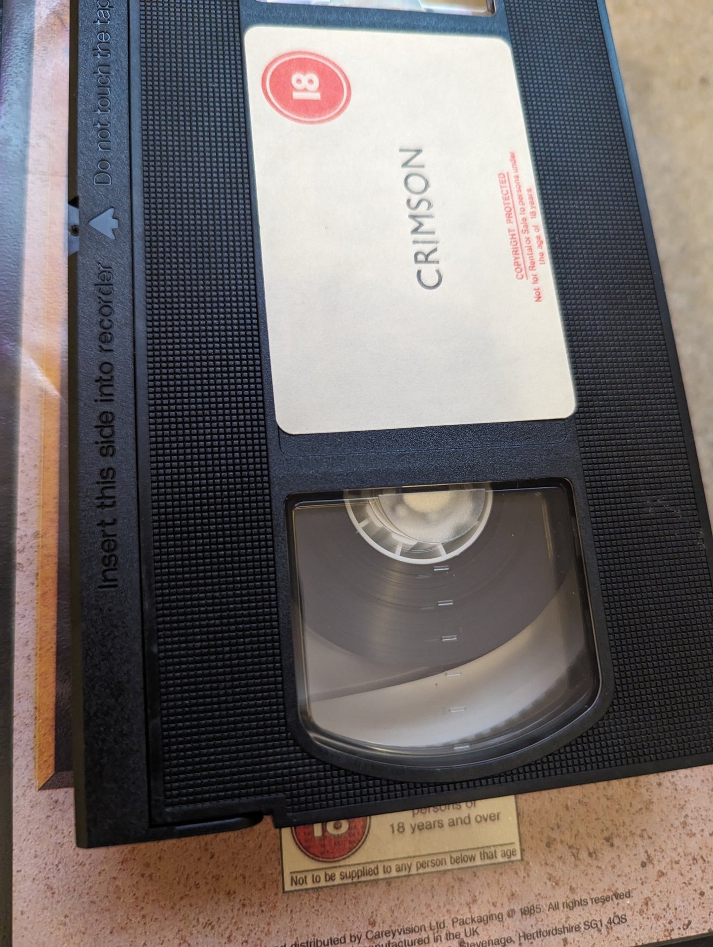 Crimson VHS Video Ex Rental - Flippin Retro Video Shop