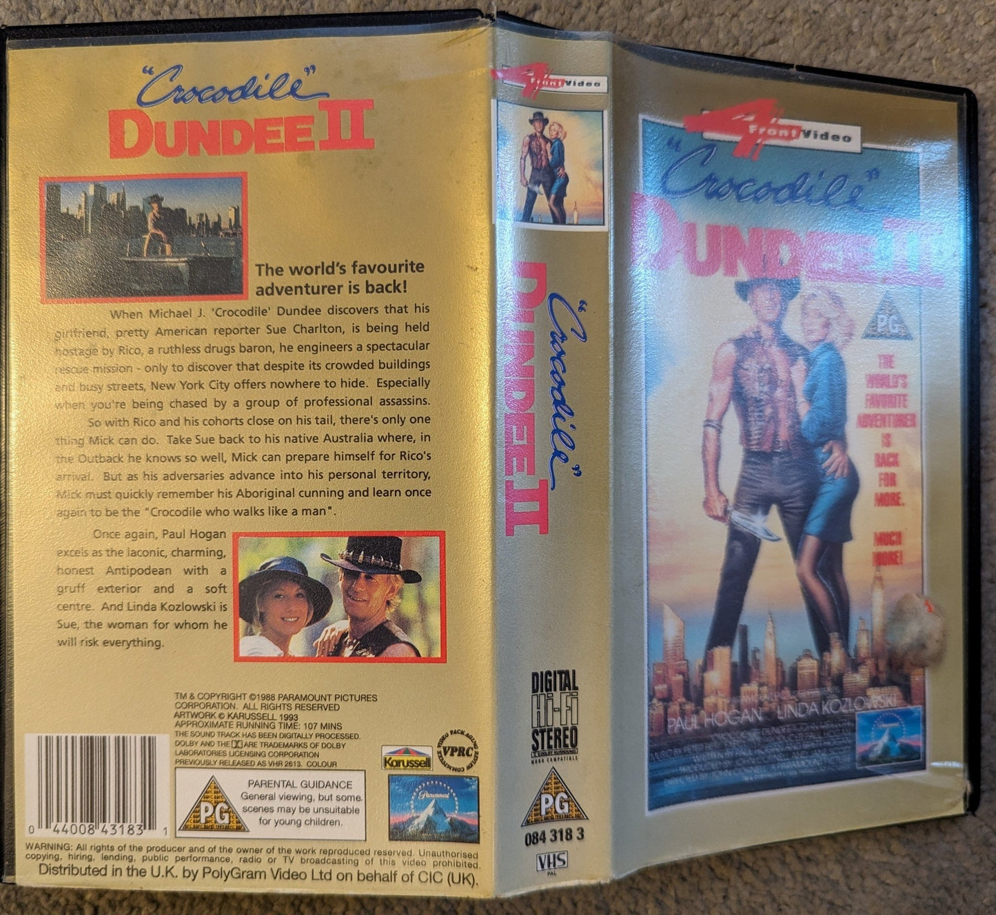 Crocodile Dundee 2 (1988) VHS Video - Flippin Retro Video Shop