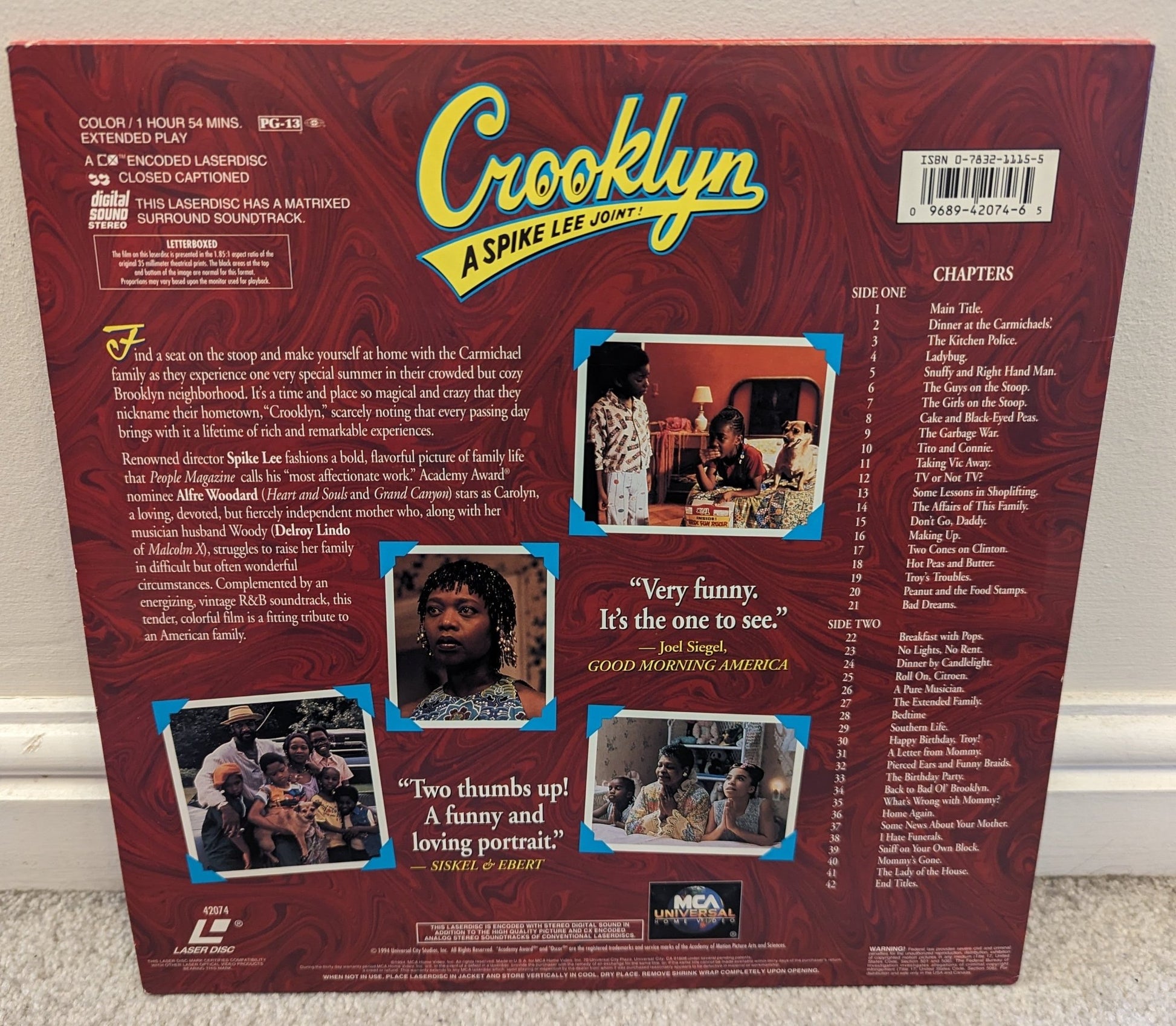 Crooklyn (1994) Laserdisc NTSC - Flippin Retro Video Shop