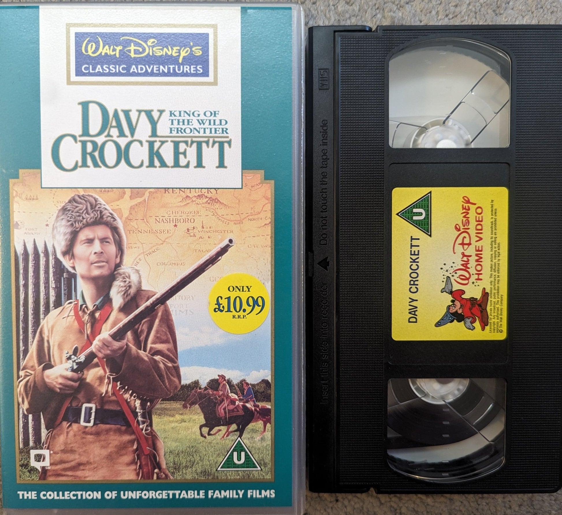 Davy Crockett King Of The Wild Frontier (1955) VHS Video - Flippin Retro Video Shop