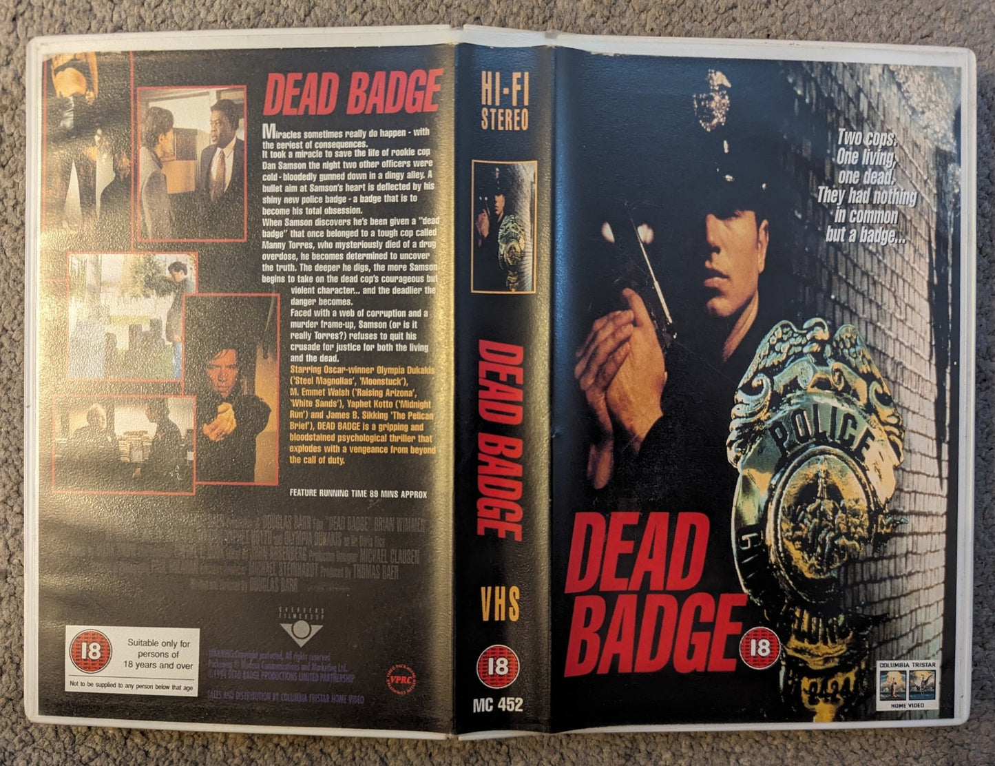 Dead Badge (1995) VHS Video Ex Rental - Flippin Retro Video Shop