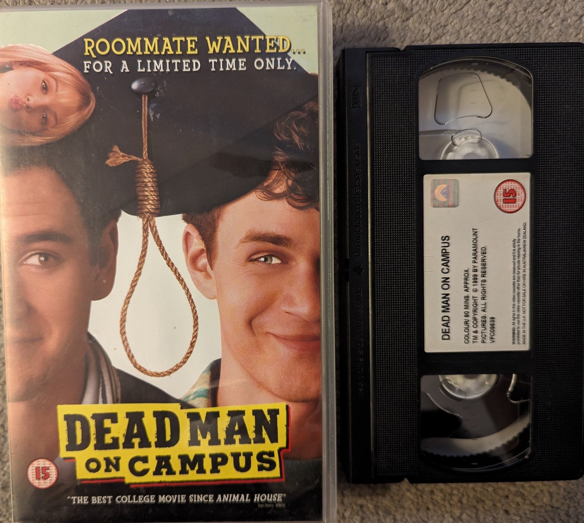 Dead Man On Campus (1998) VHS Video Ex Rental - Flippin Retro Video Shop