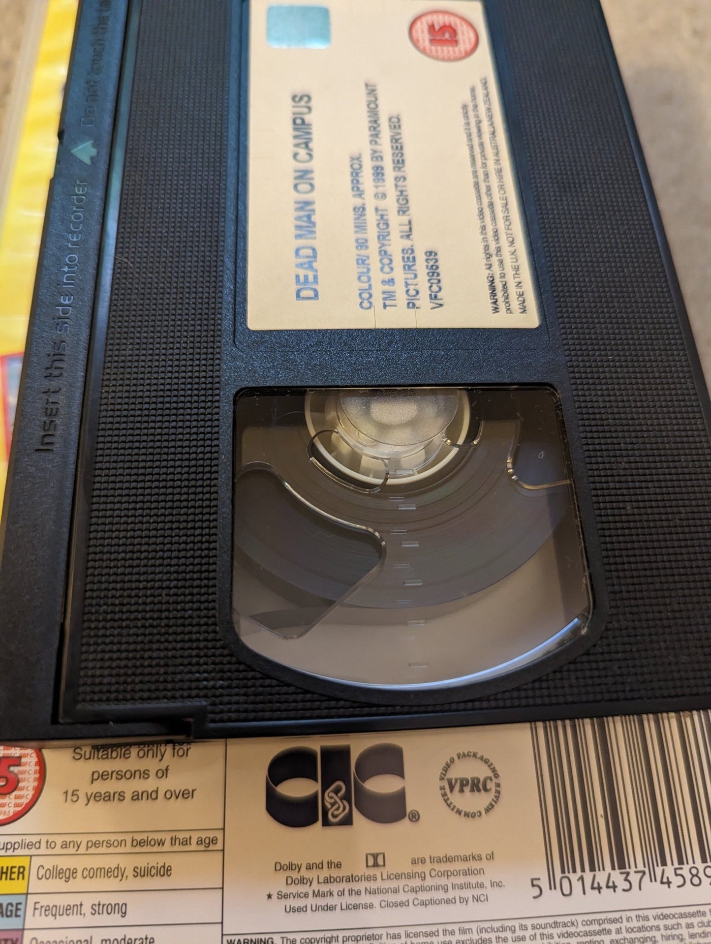 Dead Man On Campus (1998) VHS Video Ex Rental - Flippin Retro Video Shop