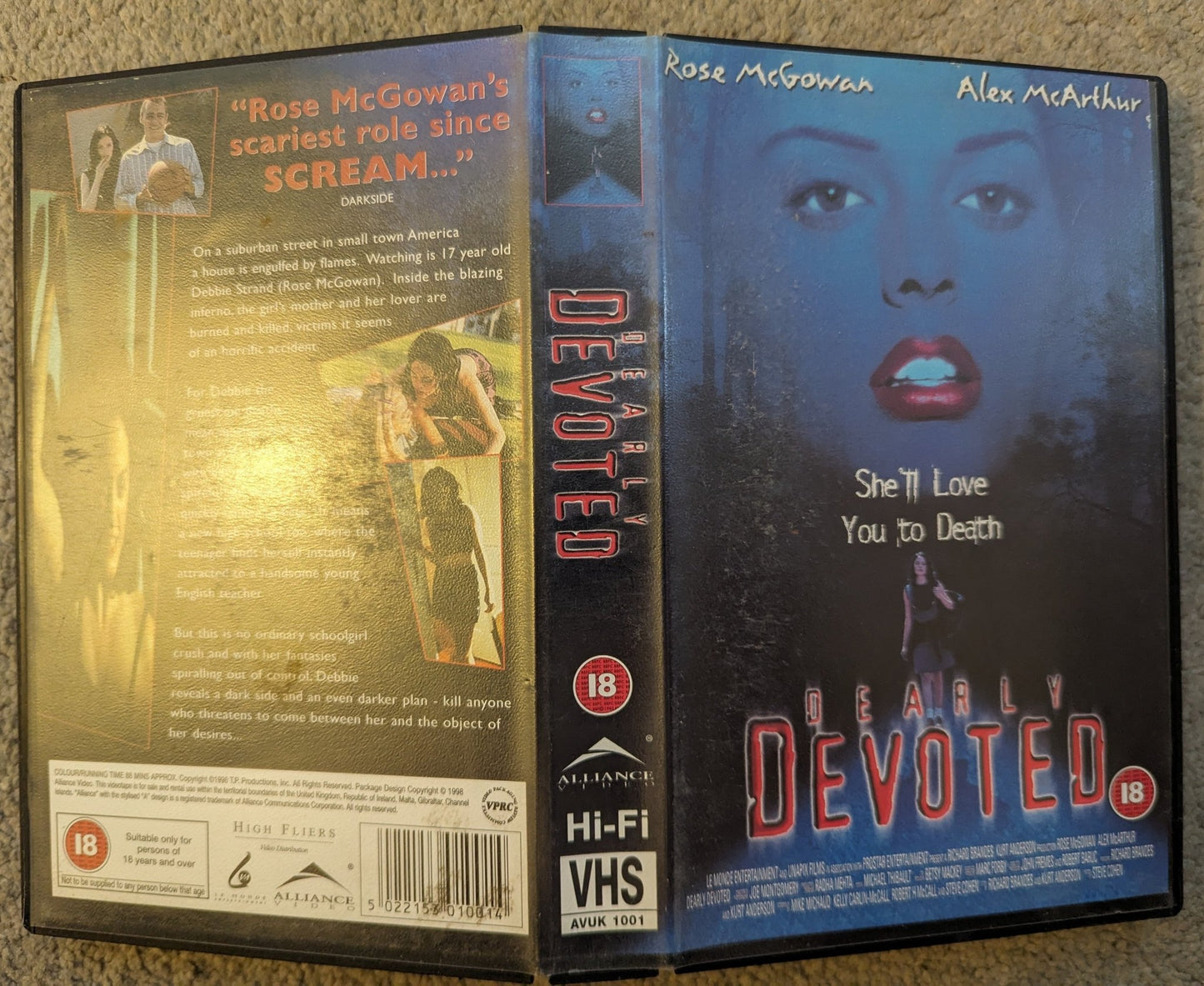 Dearly Devoted (1998) VHS Video Ex Rental - Flippin Retro Video Shop