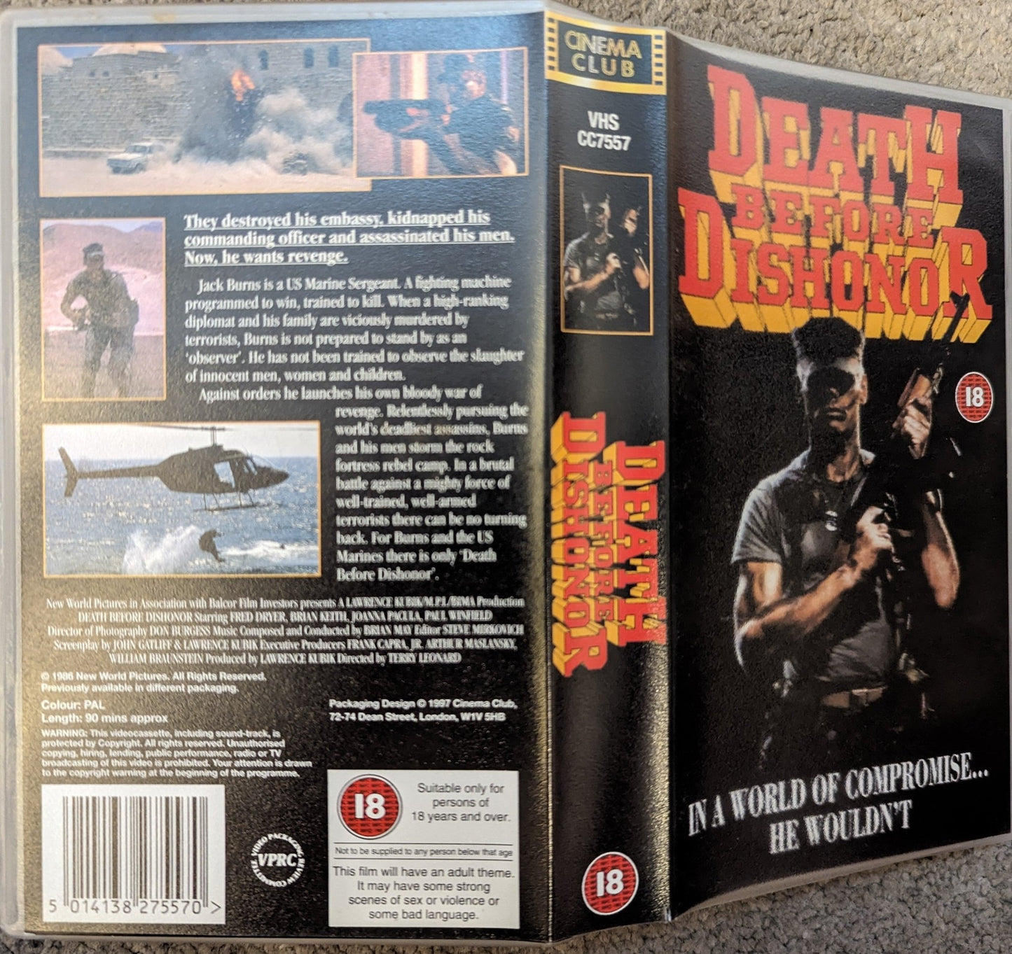 Death Before Dishonour (1987) VHS Video - Flippin Retro Video Shop