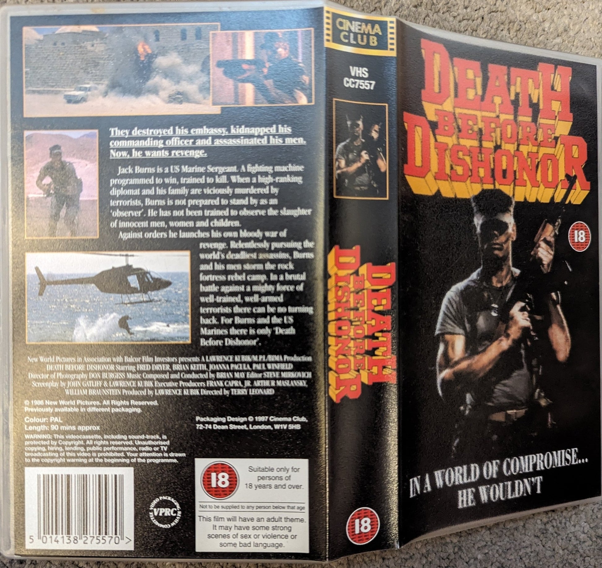 Death Before Dishonour (1987) VHS Video - Flippin Retro Video Shop