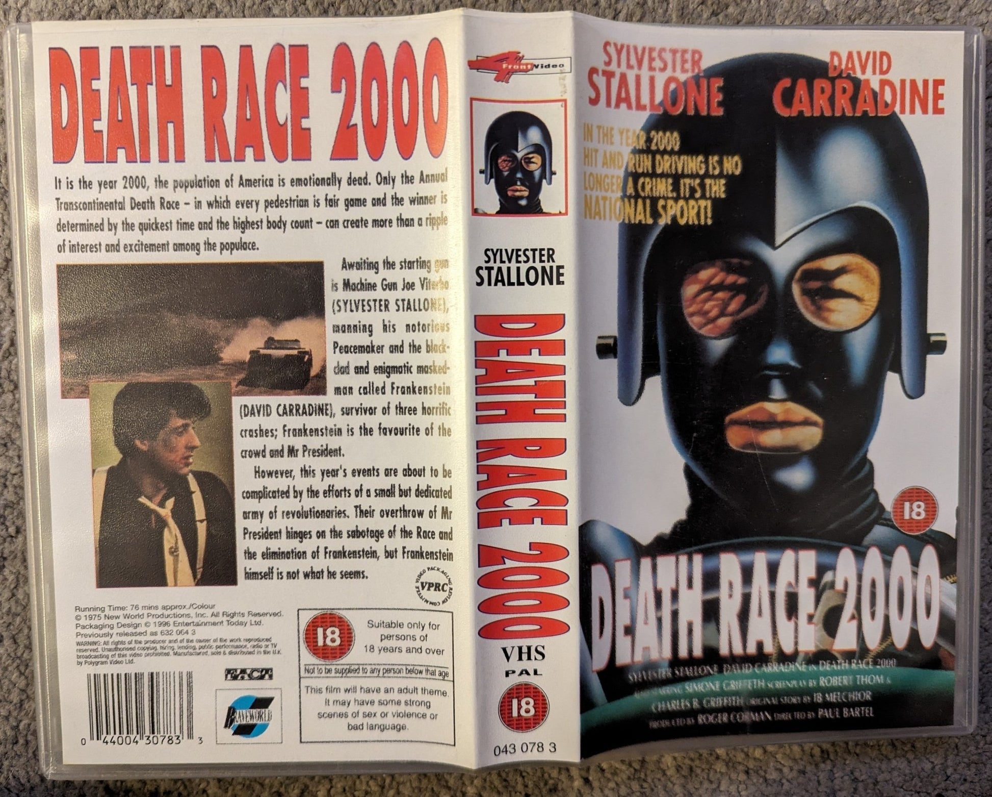 Death Race 2000 (1975) VHS Video - Flippin Retro Video Shop