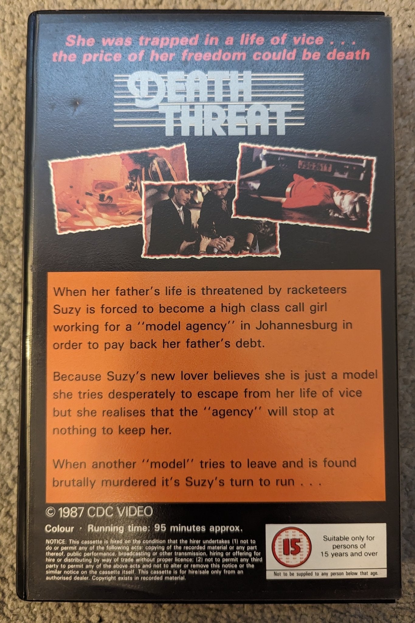 Death Threat (1987) VHS Video Ex Rental - Flippin Retro Video Shop