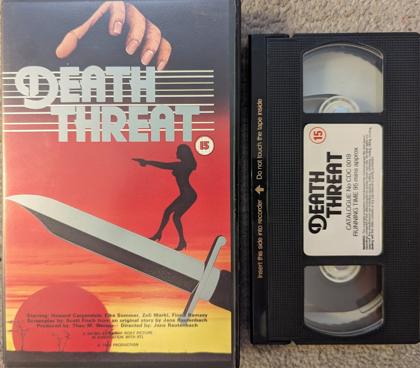 Death Threat (1987) VHS Video Ex Rental - Flippin Retro Video Shop