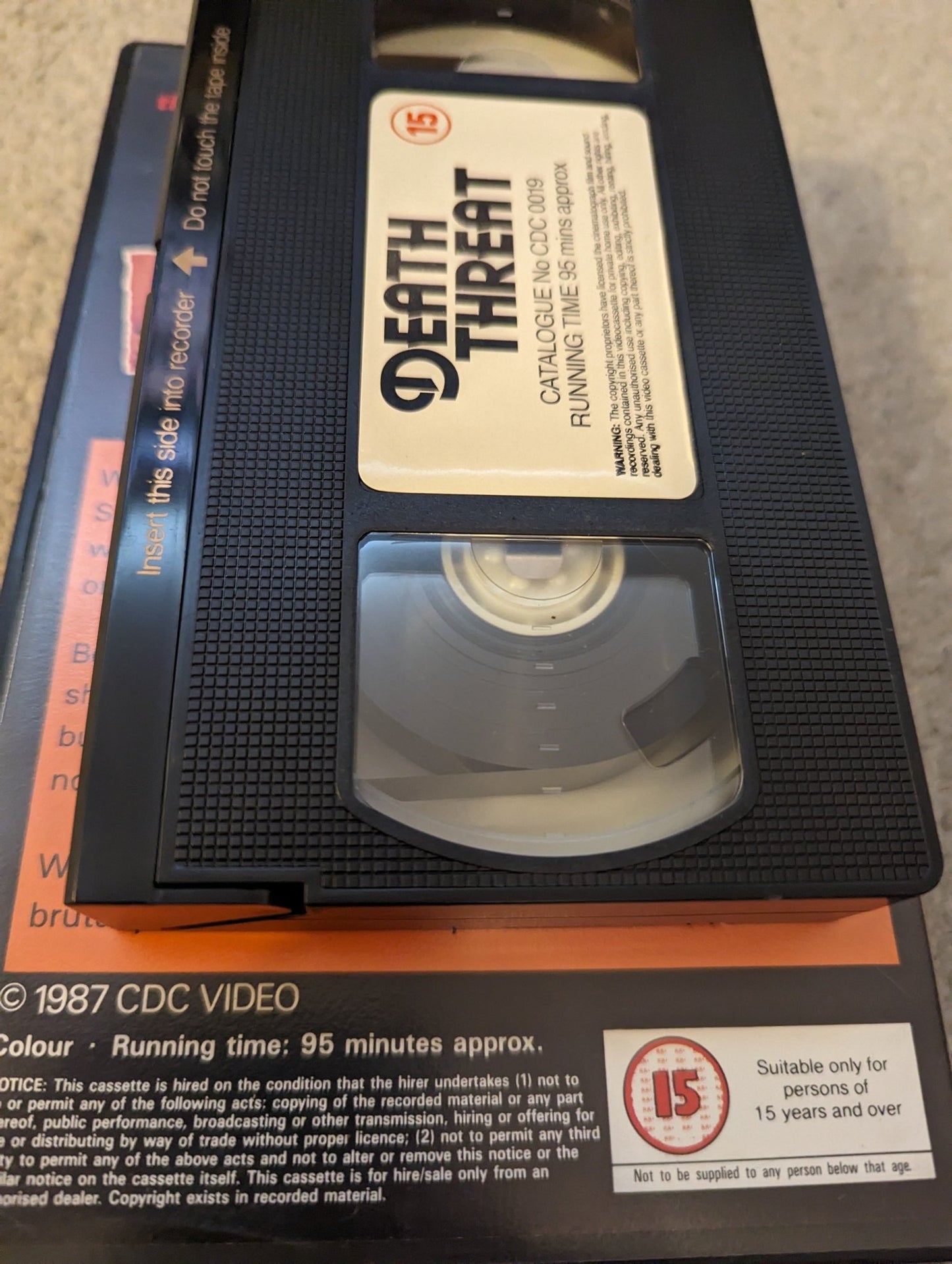 Death Threat (1987) VHS Video Ex Rental - Flippin Retro Video Shop