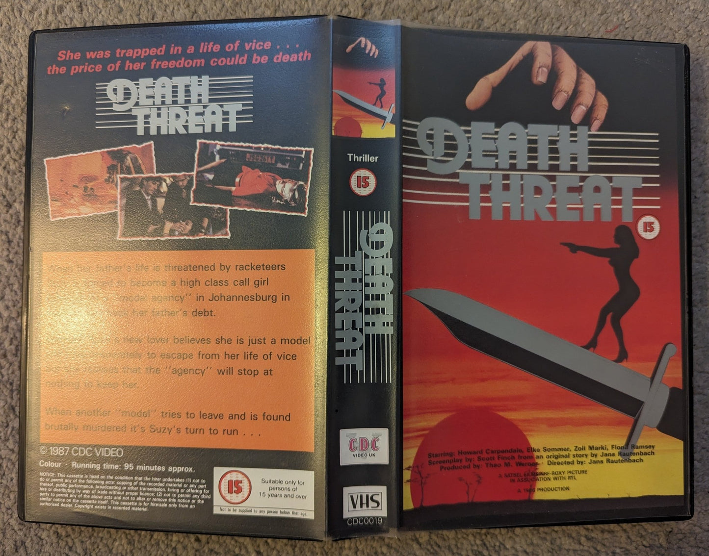 Death Threat (1987) VHS Video Ex Rental - Flippin Retro Video Shop