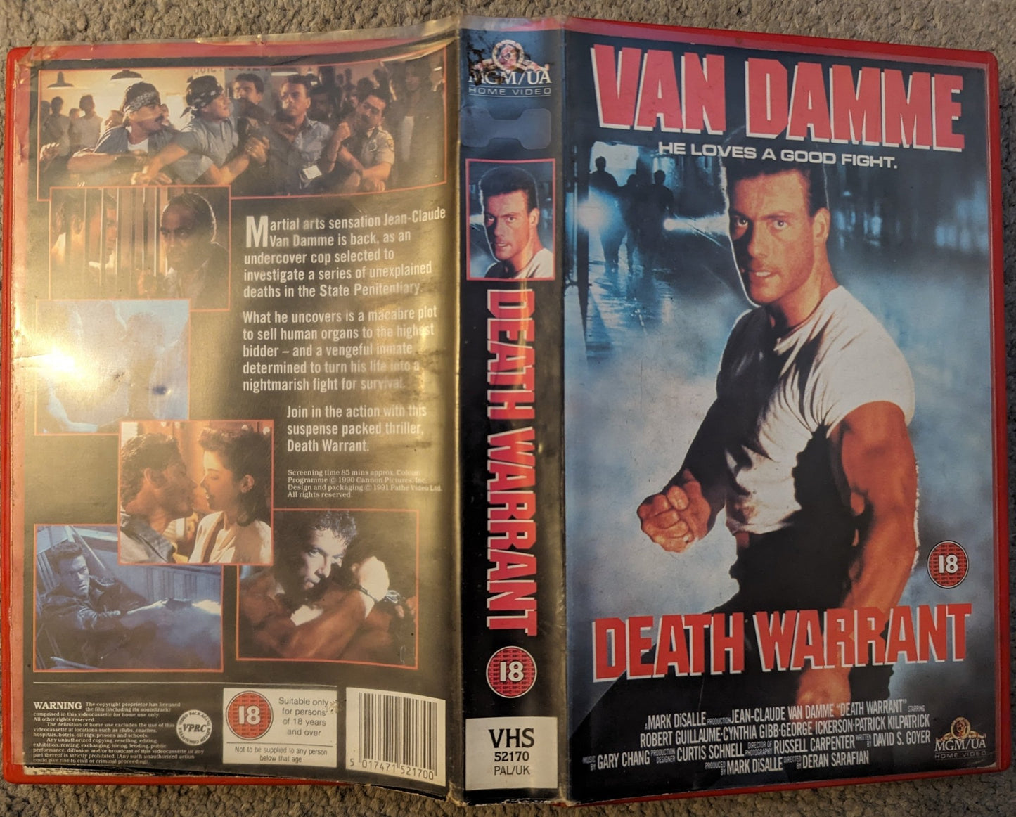 Death Warrant (1990) VHS Video Ex Rental - Flippin Retro Video Shop