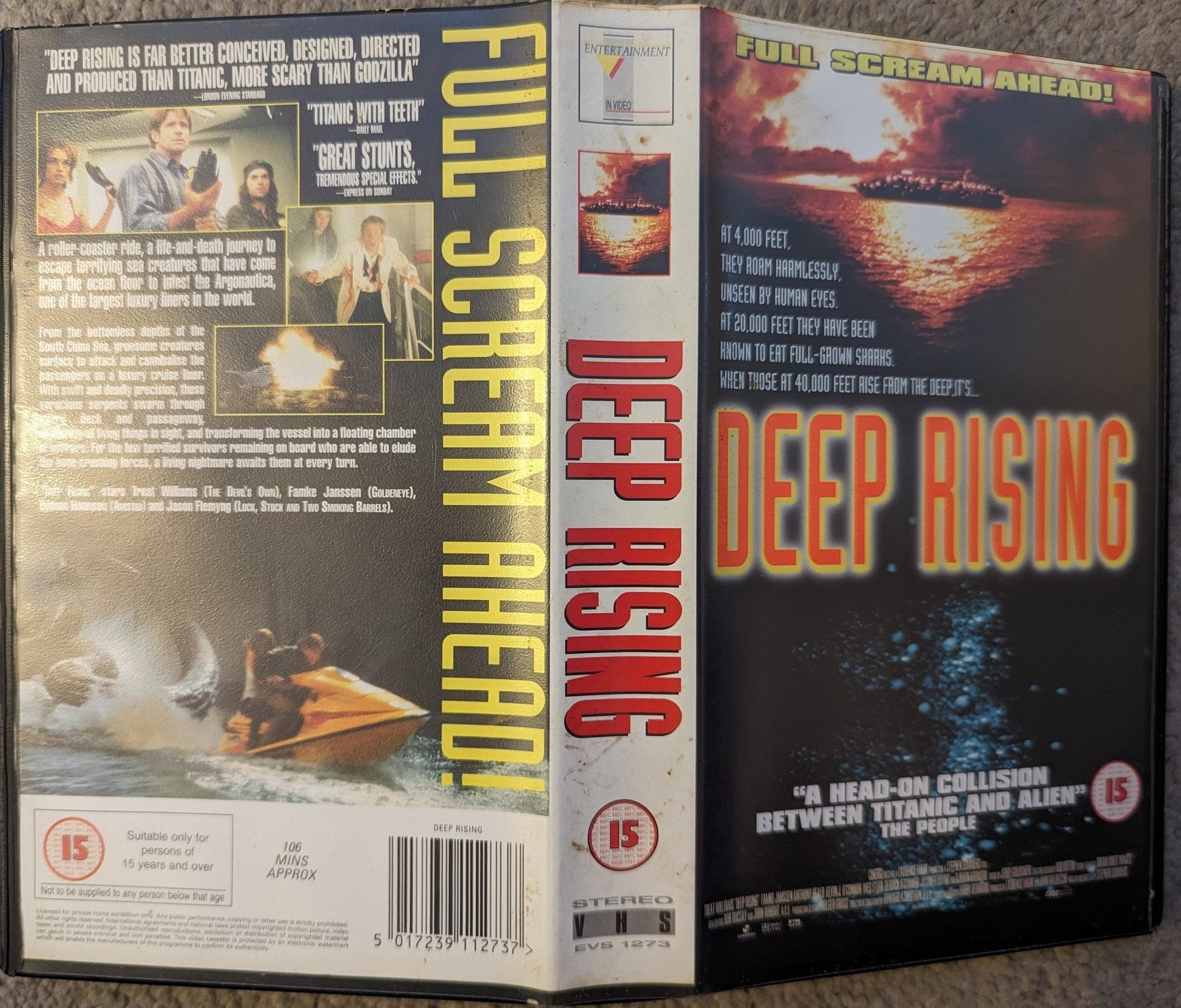 Deep Rising (1998) VHS Video - Flippin Retro Video Shop