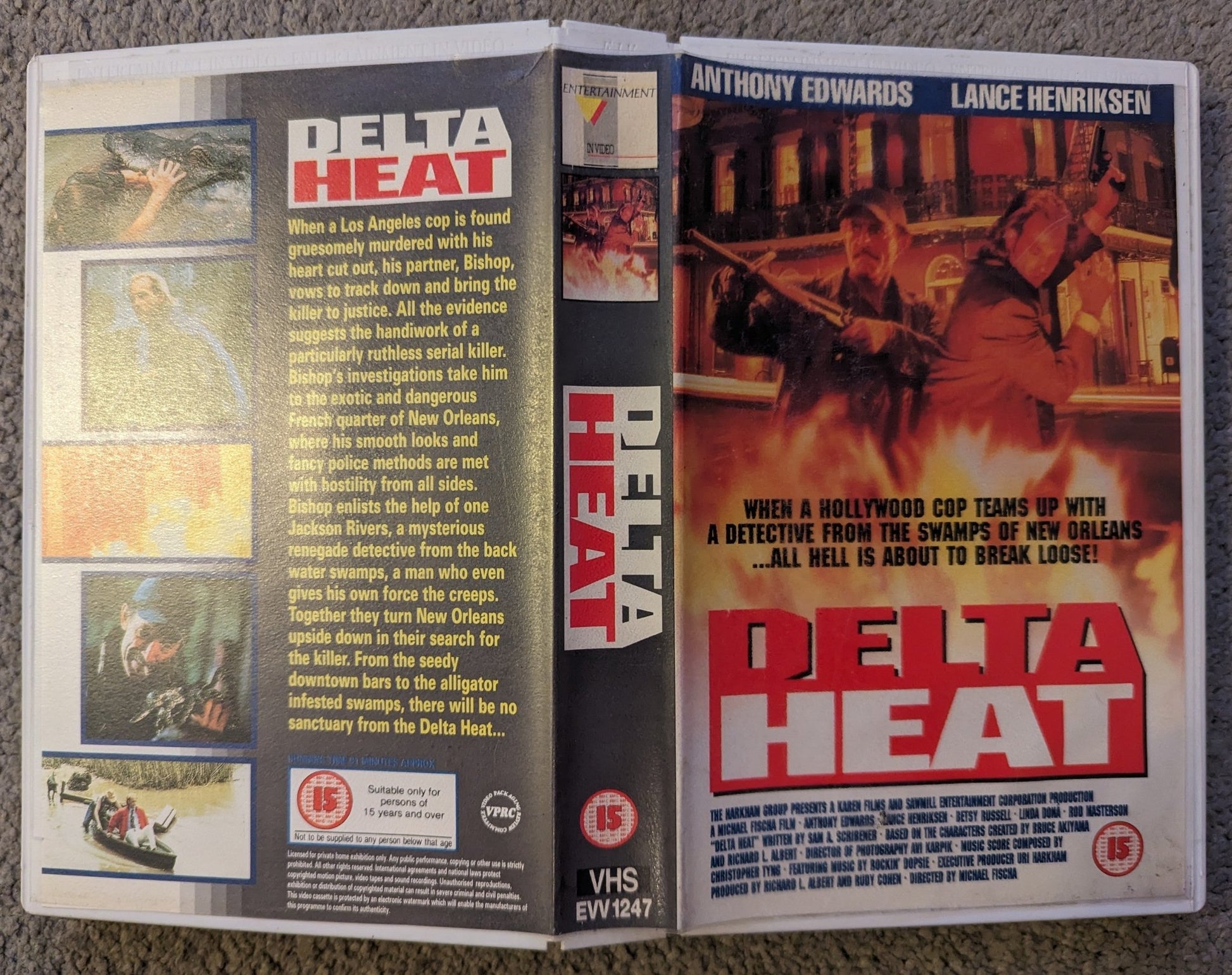 Delta Heat (1992) VHS Video Ex Rental - Flippin Retro Video Shop